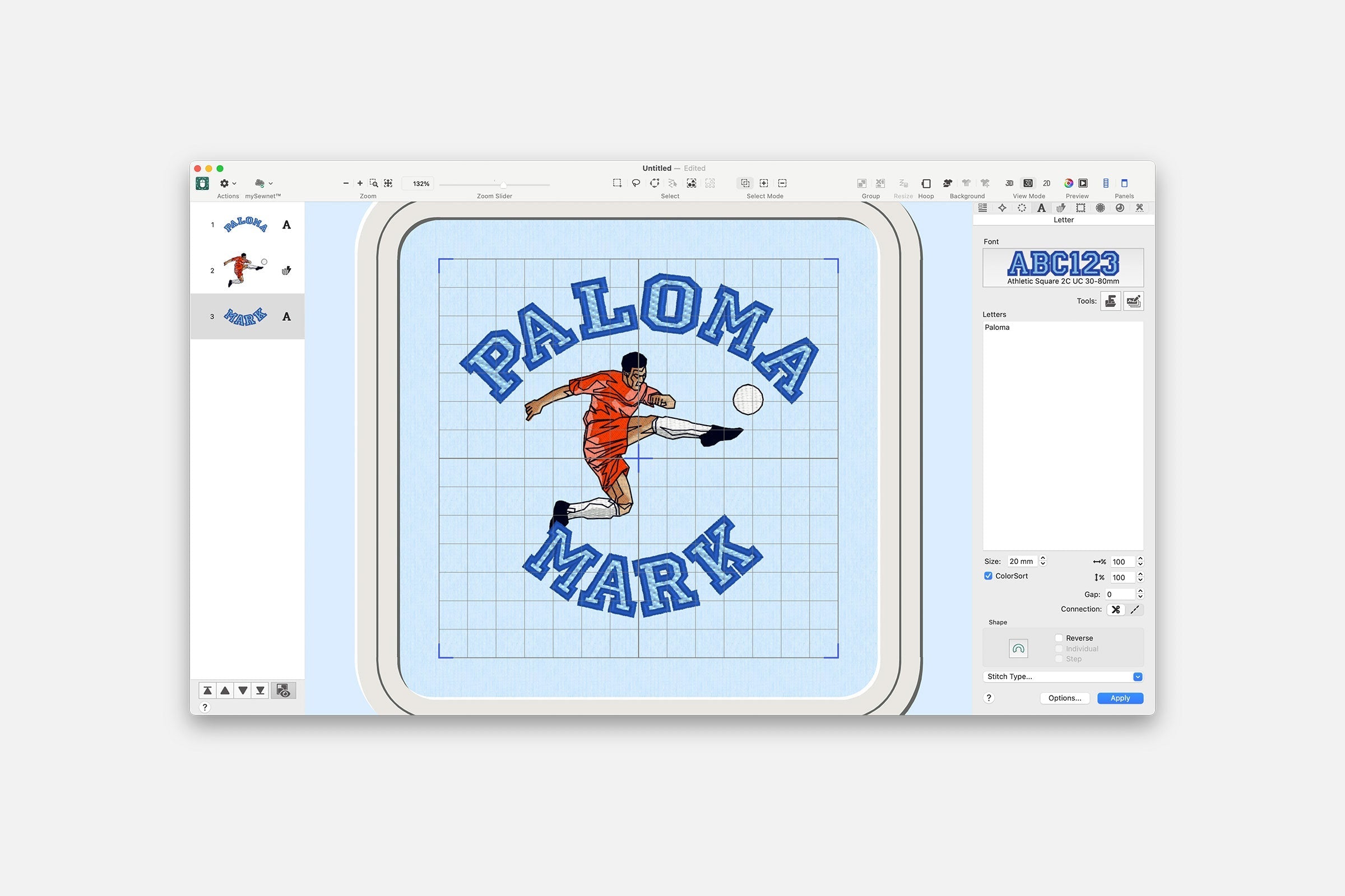 Namen in Serie sticken: Stapelverarbeitung in Creativate - Make ma!