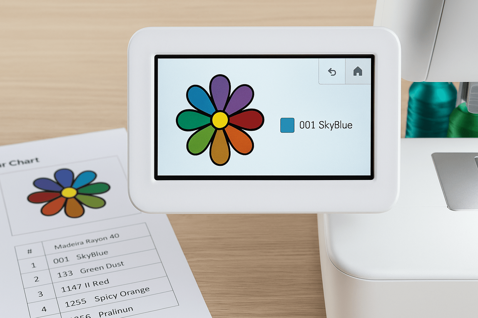 Warum zeigt meine Stickmaschine andere Farben an? - Make ma!