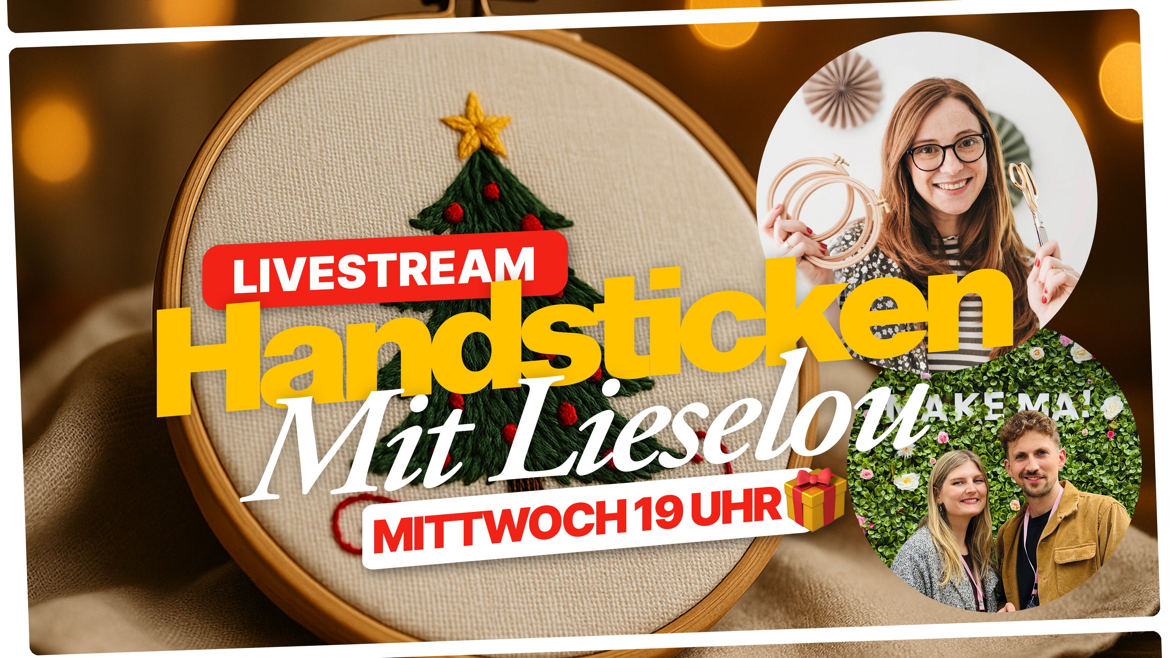 Handsticken lernen mit Lieselou DIY im Livestream - Make ma!