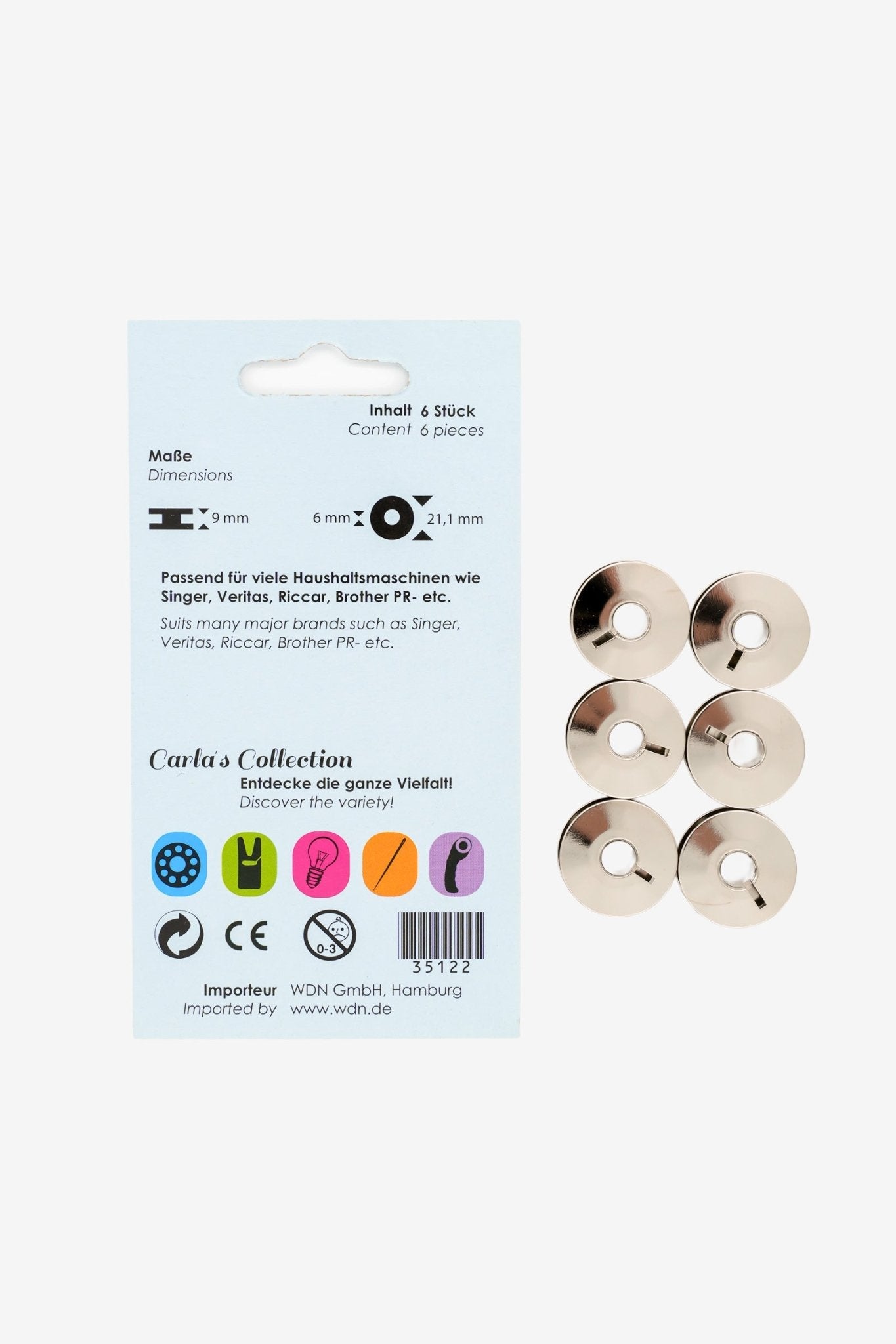 Carlas Collection Spulen für Umlaufgreifer aus Metall - Make ma!