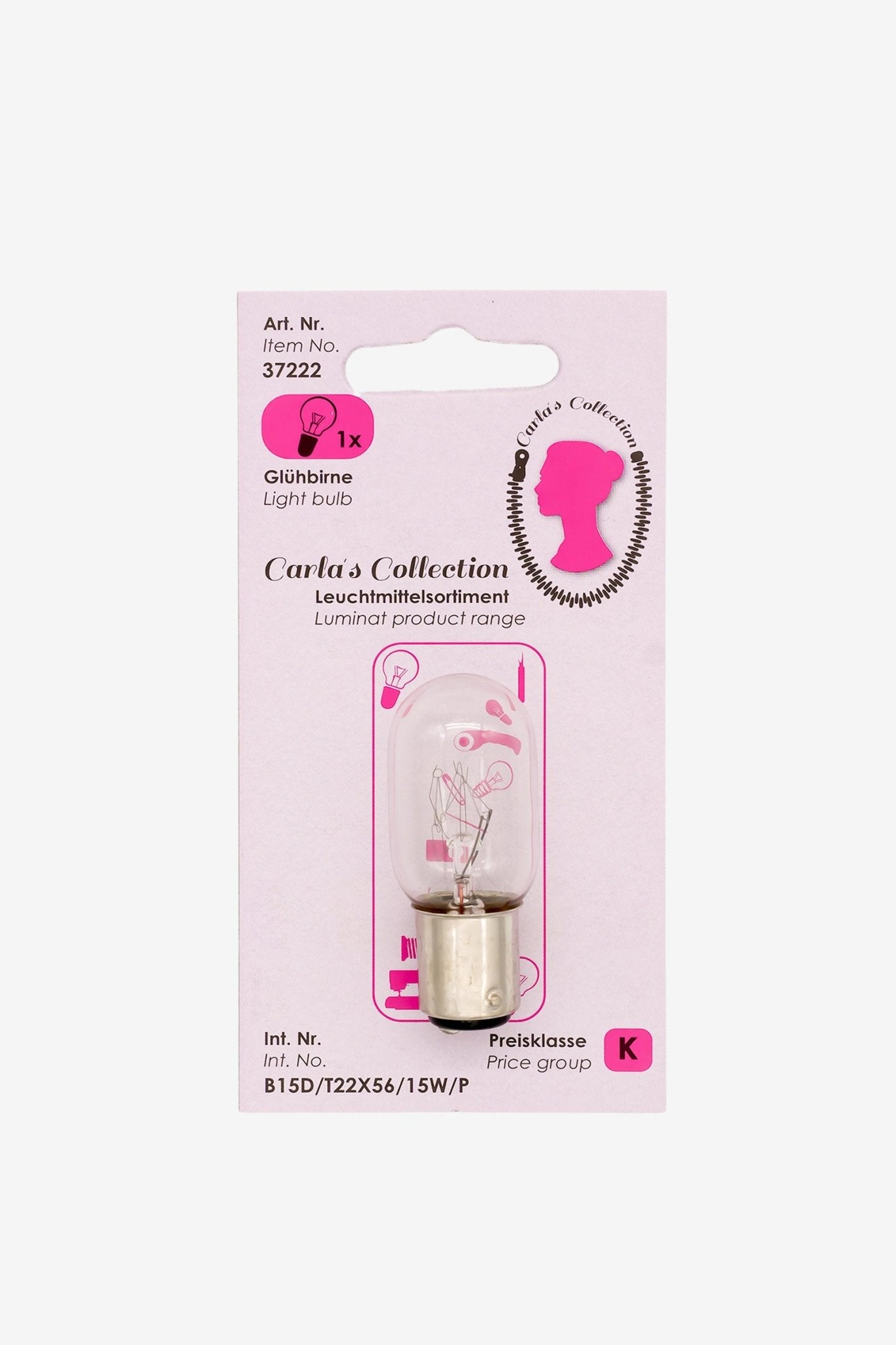 Carlas Collection Nähmaschinenlampe Steckfassung B15D - Make ma!