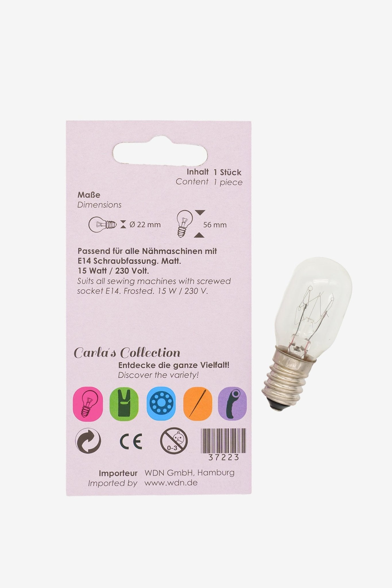 Carlas Collection Nähmaschinenlampe Schraubfassung E14 - Make ma!
