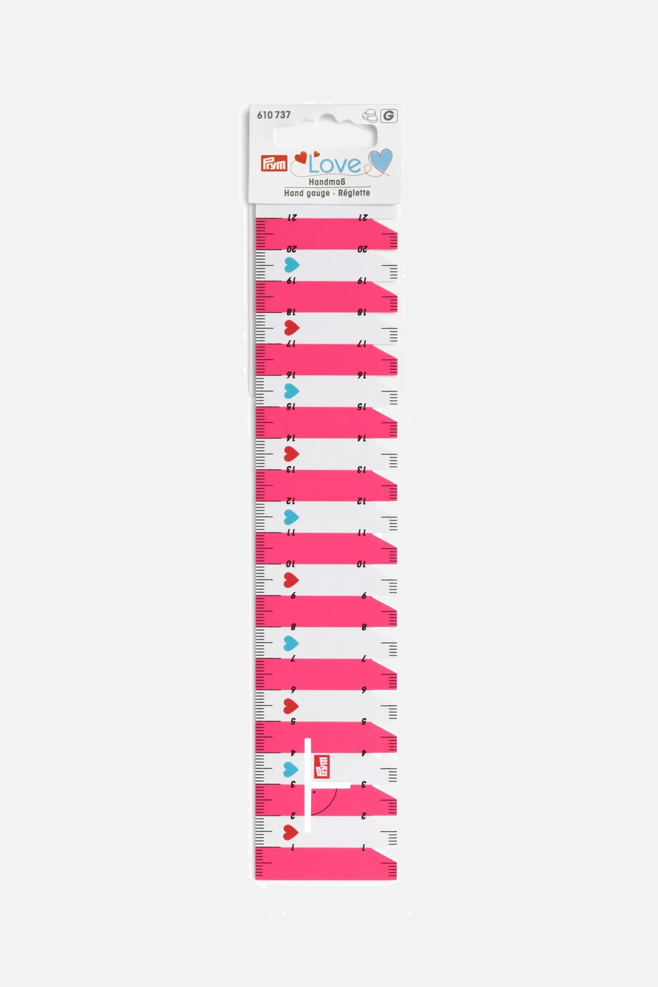 Verpackungfoto des Handmaßes in pink
