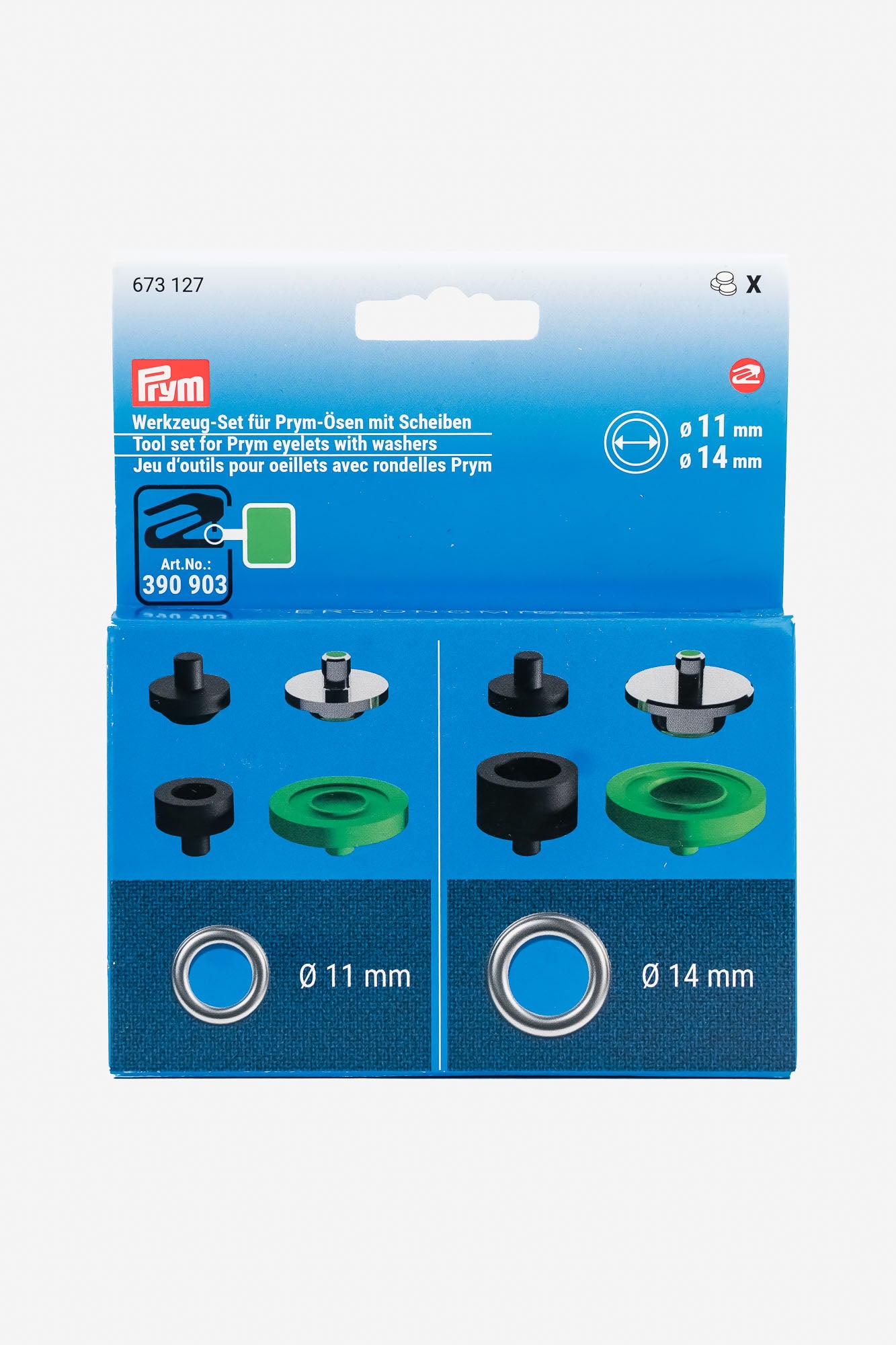 Werkzeug-Set für Prym-Ösen mit Scheiben Ø 11 mm und 14 mm