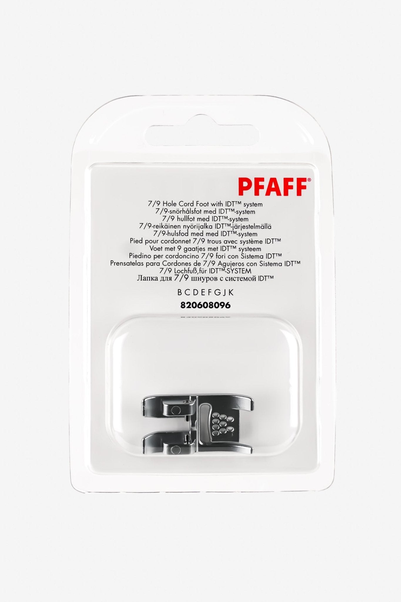 PFAFF 7/9 Lochfuß für IDT-System J K L - Make ma!