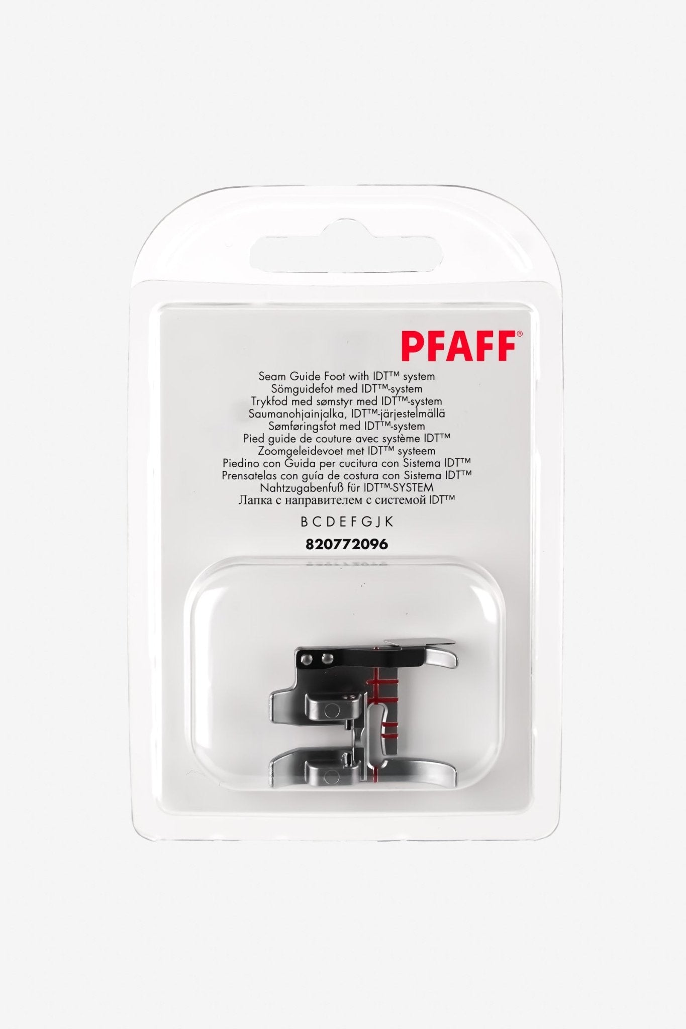 PFAFF Nahtzugabenfuß für IDT-System J K L - Make ma!