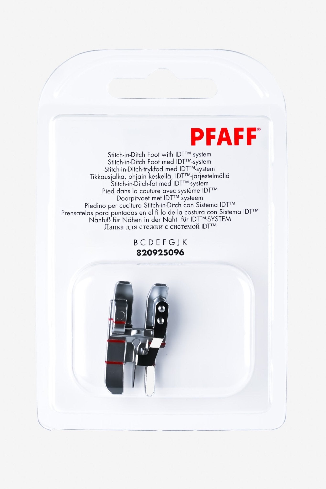 PFAFF Nähfuß für Nähen in der Naht für IDT-System J K L - Make ma!