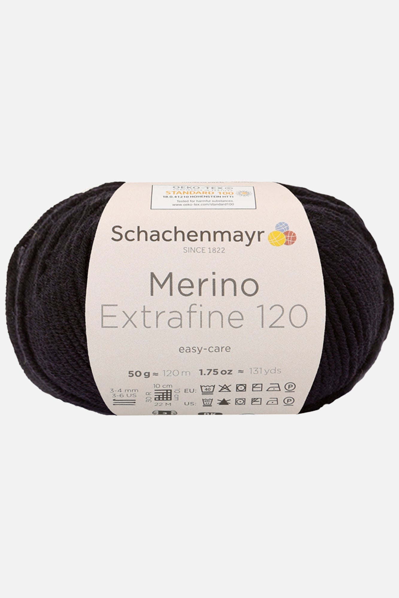 Handstrickgarn »Merino Extrafine 120« von Schachenmayr in Farbe schwarz (00199)