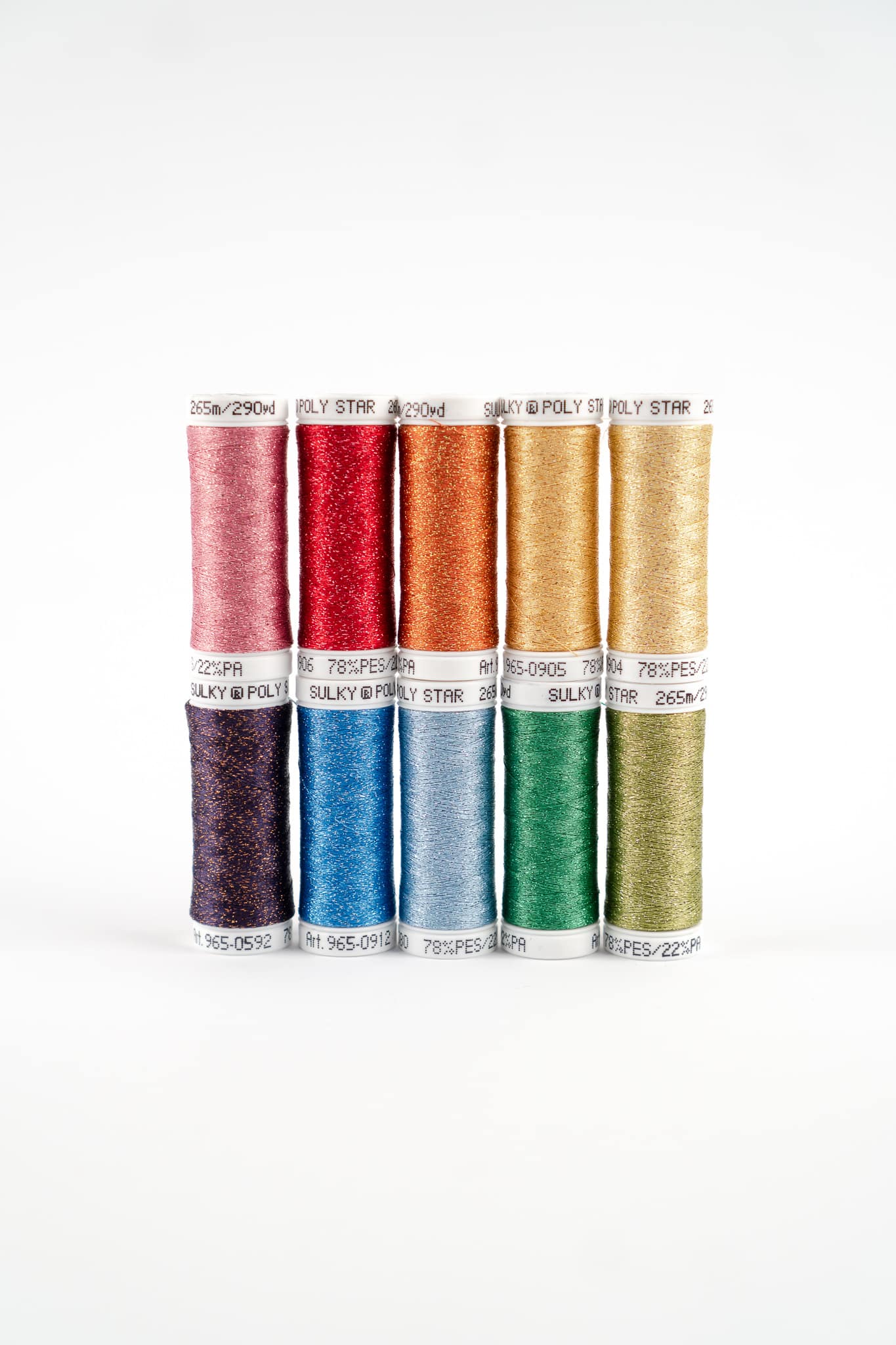 Sulky Stickgarn Set Poly Sparkle – 10x 265m - Make ma!