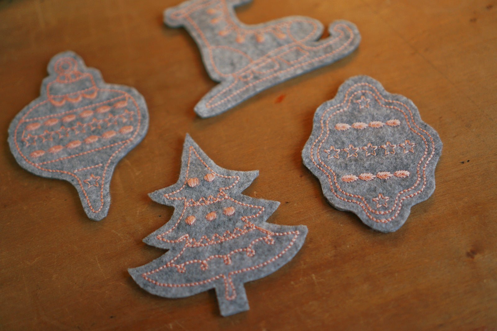 5 Stickdateien Weihnachtsanhänger (Filaine) - Make ma!