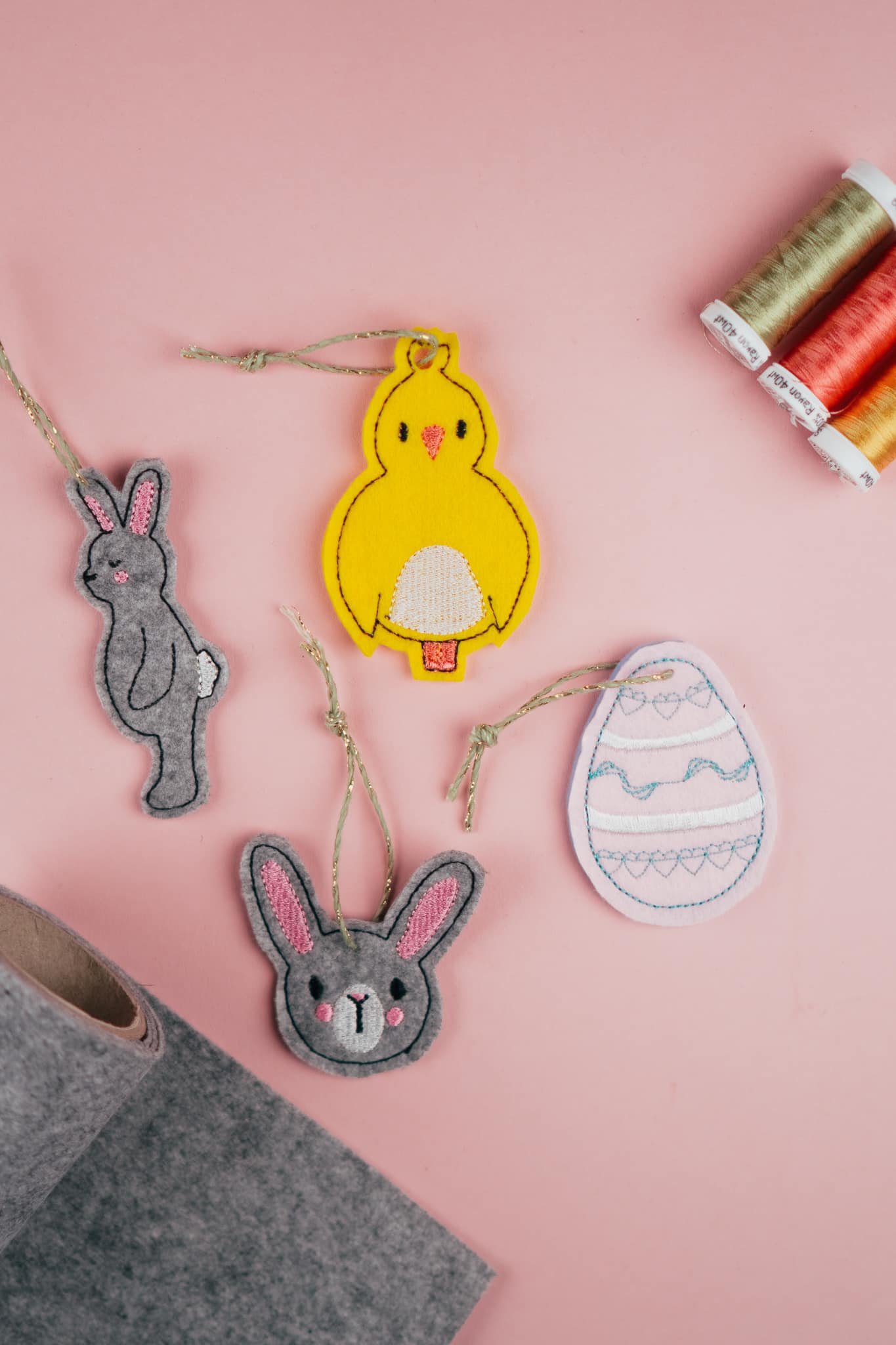 Stickdatei Oster Anhänger: 4er Set - Make ma!
