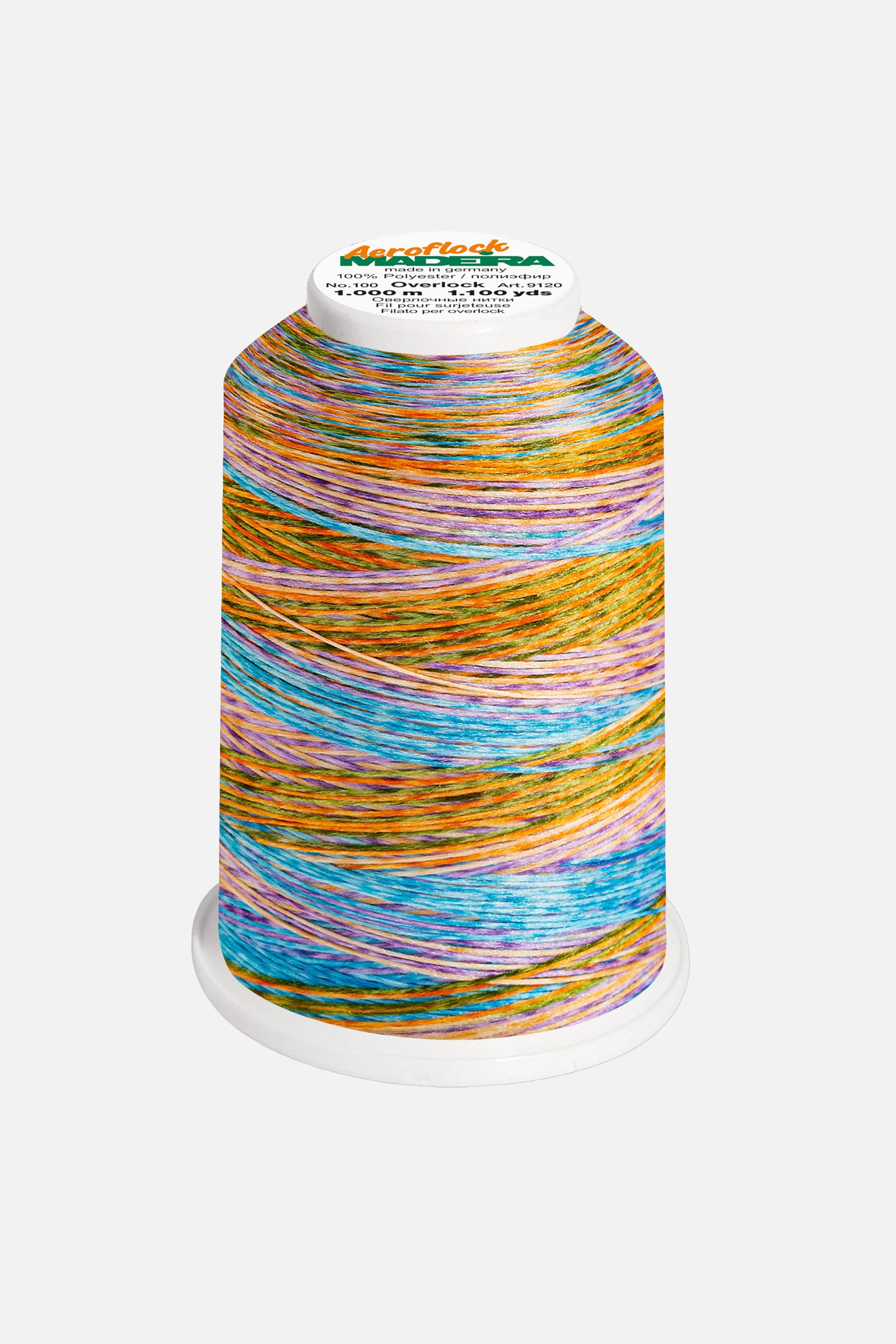 Madeira Aeroflock No. 100 – 1.000 m Multicolor Bauschgarn für Overlockmaschinen