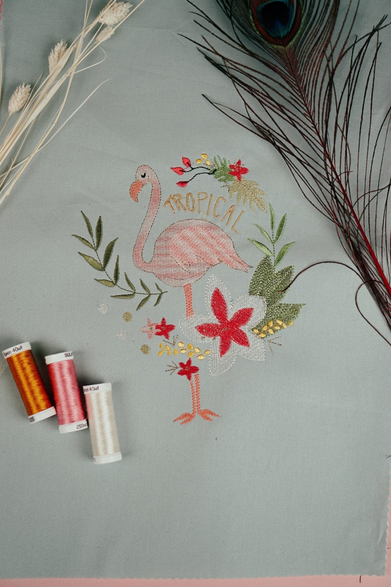 Stickdatei Flamingo Tropical - Make ma!