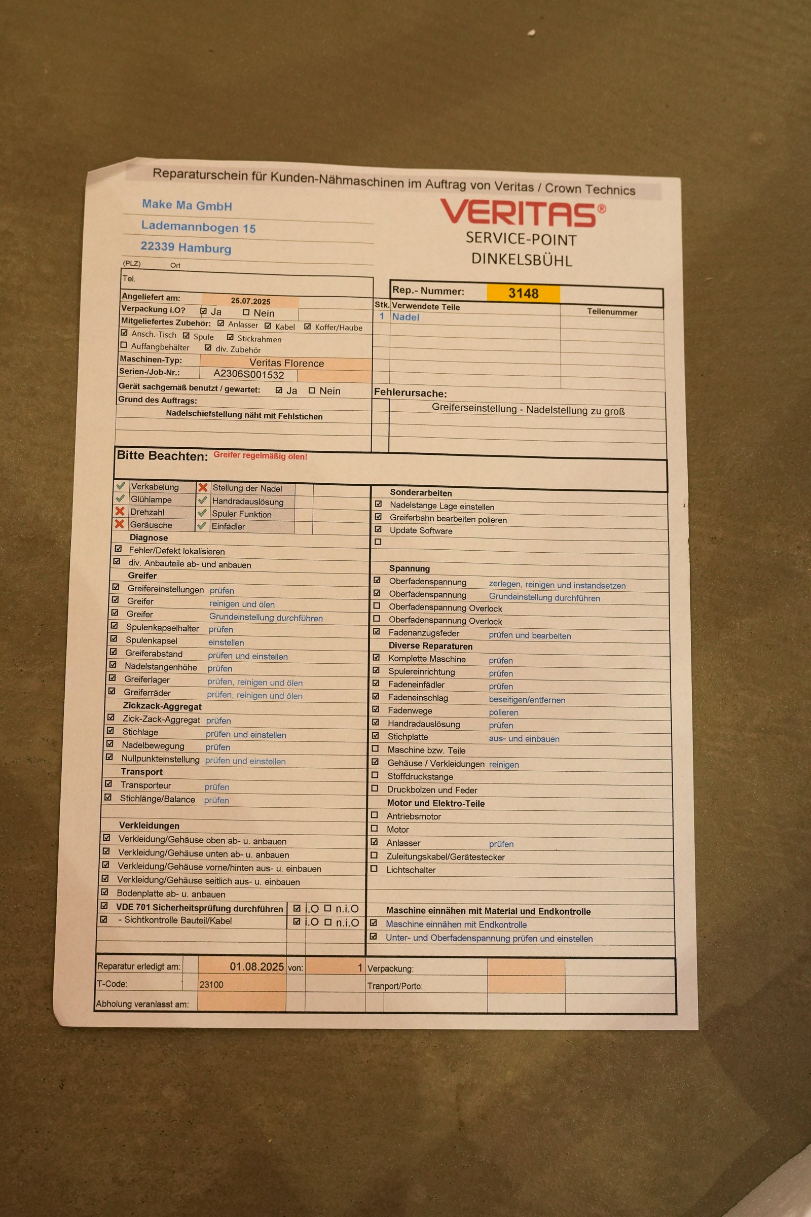 Veritas Florence gebraucht, generalüberholt