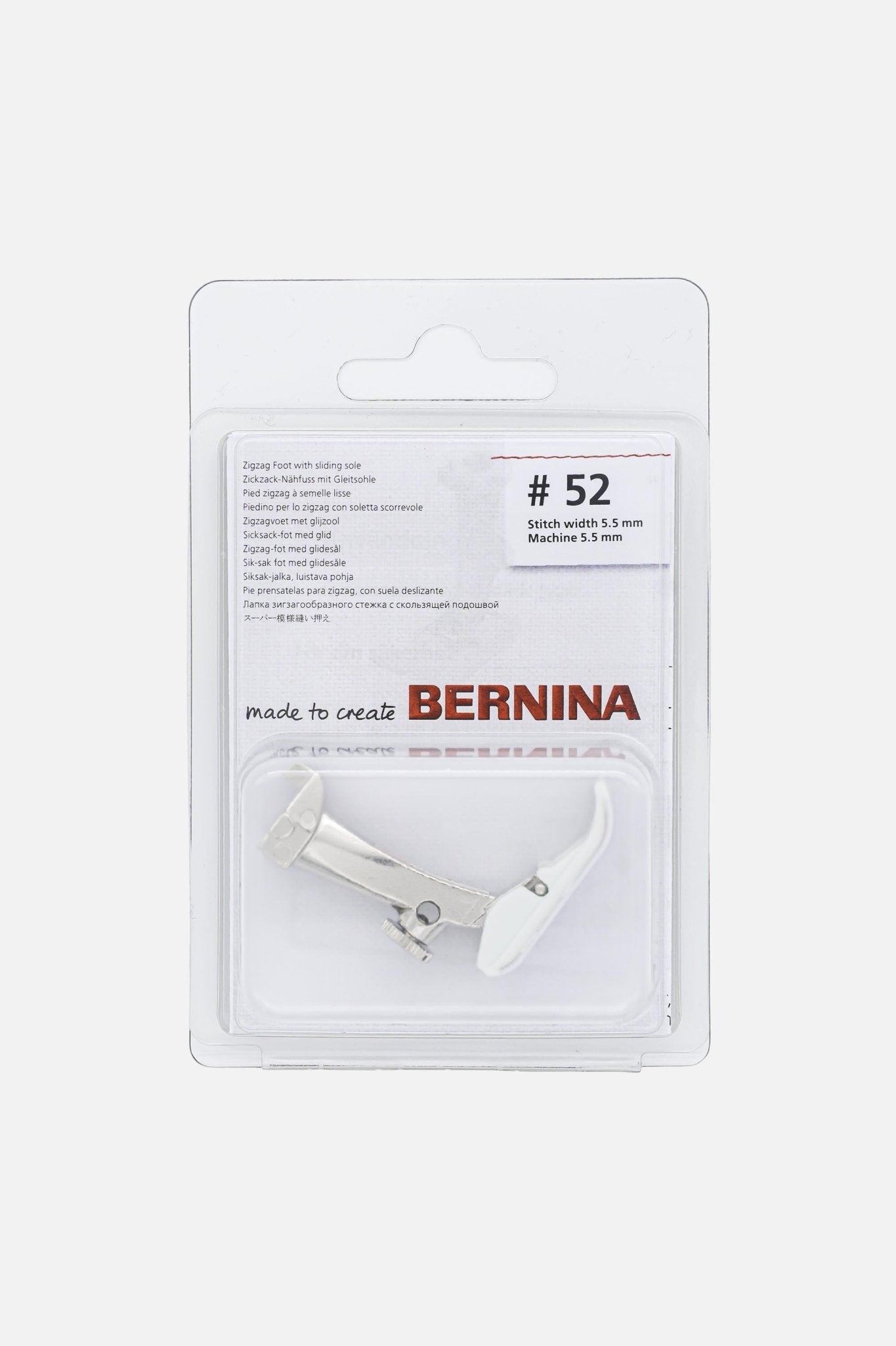 Bernina Zickzack-Nähfuß mit Gleitsohle 52 - Make ma!