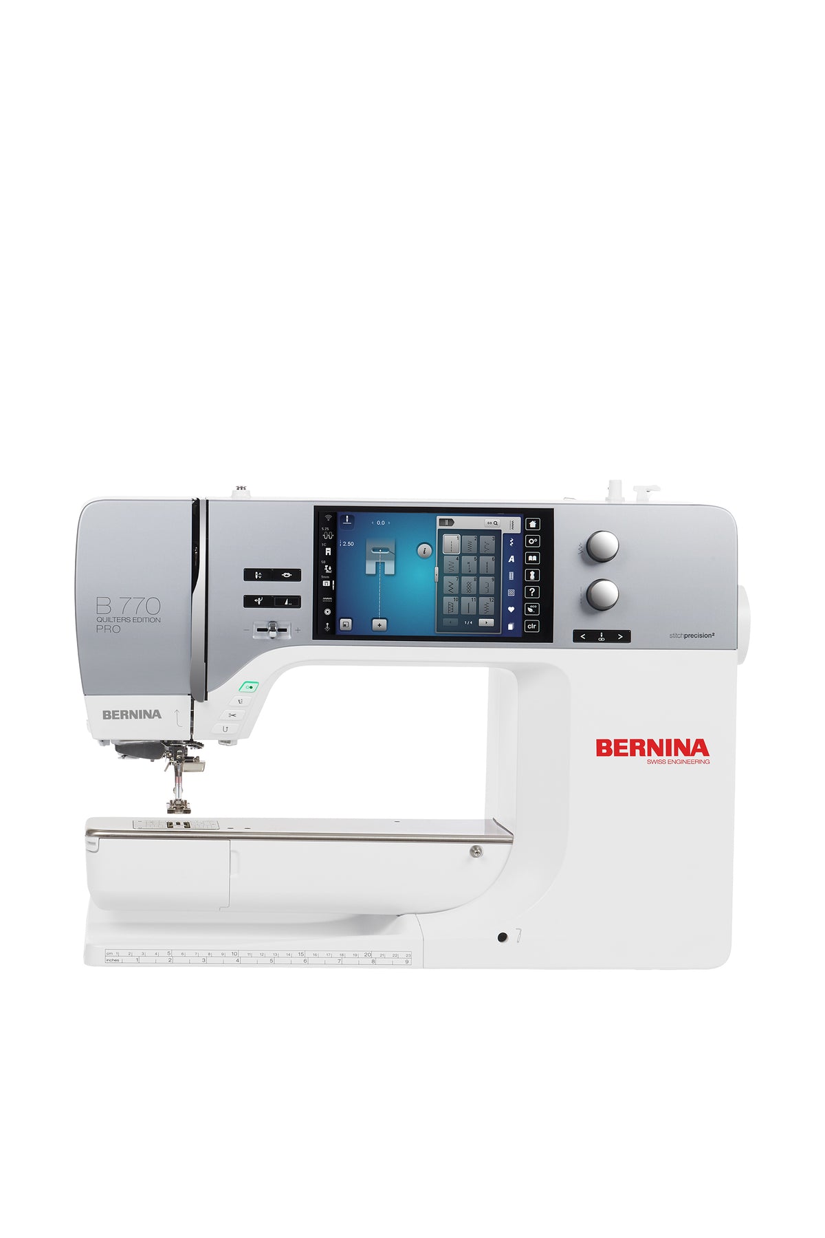 BERNINA B770 QE PRO (incl. BSR) naaimachine in recht vooraanzicht zonder schaduw op de vloer