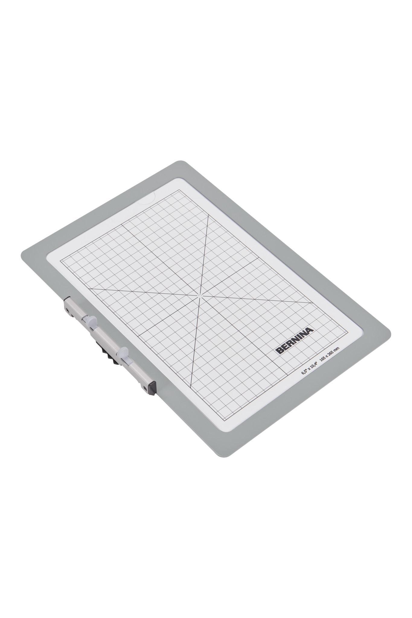 BERNINA Mittlerer Haft-Stickrahmen 265 × 165 mm mit transparenter Stickschablone.