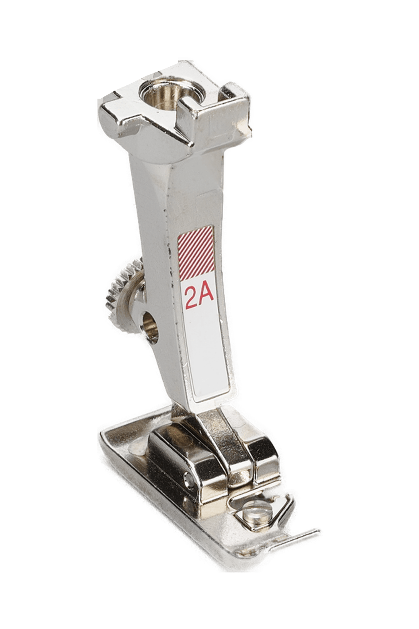 BERNINA Overlockfuß #2A aus Metall mit roter 2A-Kennzeichnung.