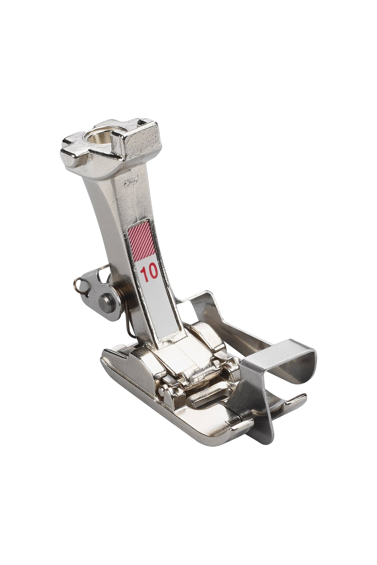 BERNINA Pied à bord étroit n° 10 en vue complète du produit, détaché dans Adobe Photoshop sans ombre