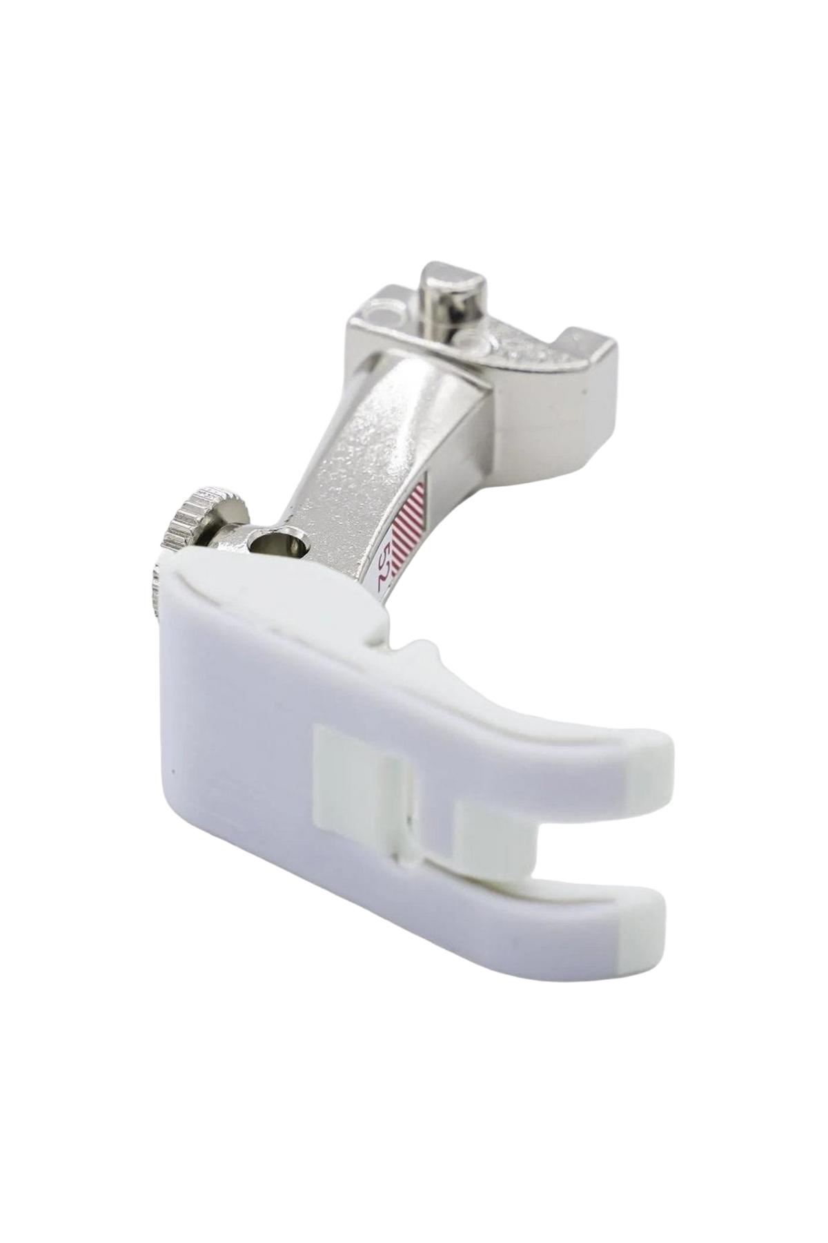 Bernina Zickzack-Nähfuß mit Gleitsohle #52 in vollständiger Produktansicht, in Adobe Photoshop freigestellt ohne Schatten
