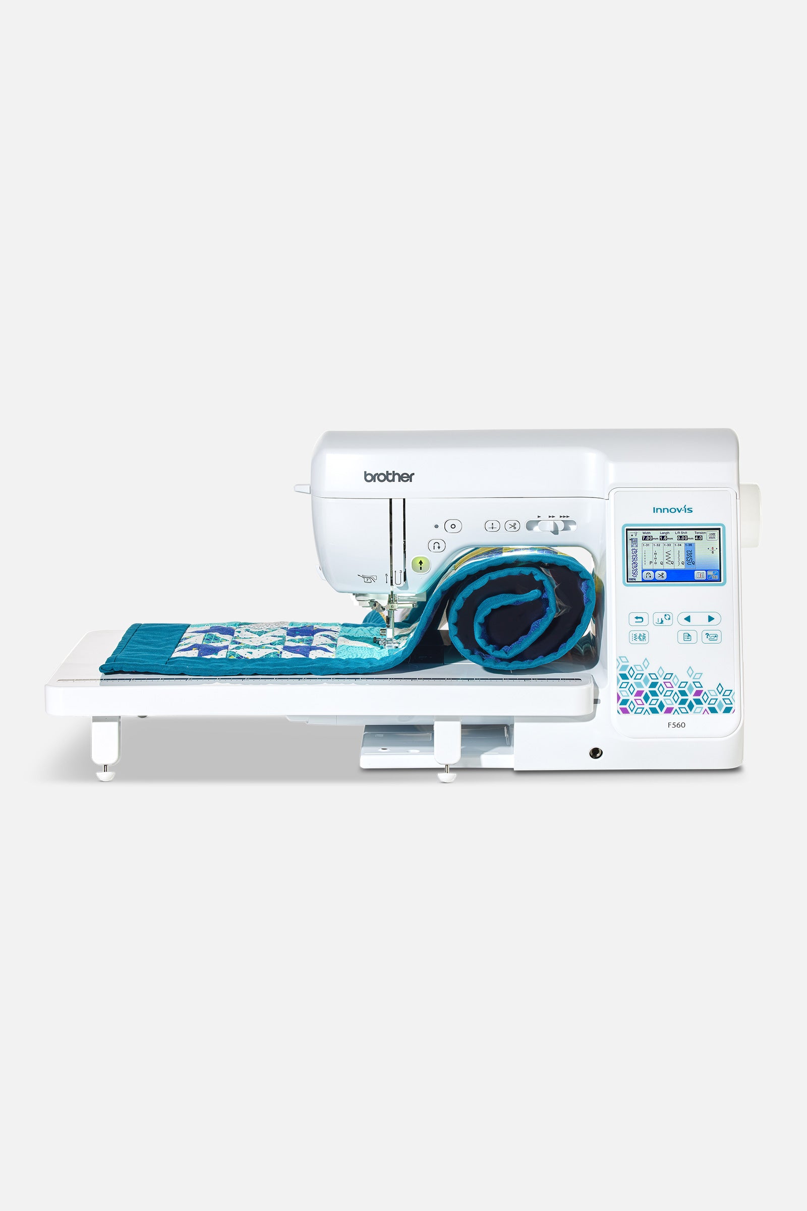 Brother F560 - Quiltdecke mit Anschiebetisch