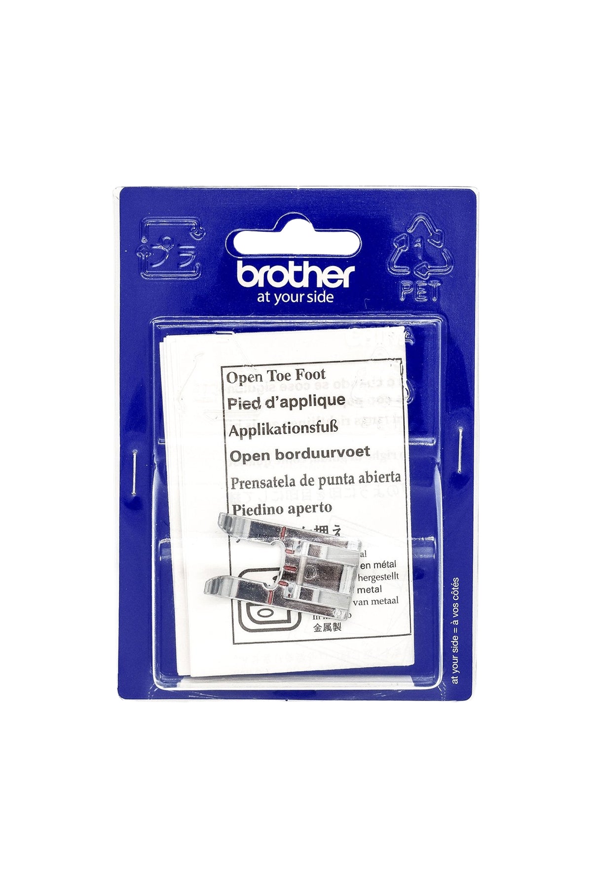 Brother Pied d'application ouvert, vue complète du produit avec système de suspension à perforations européennes