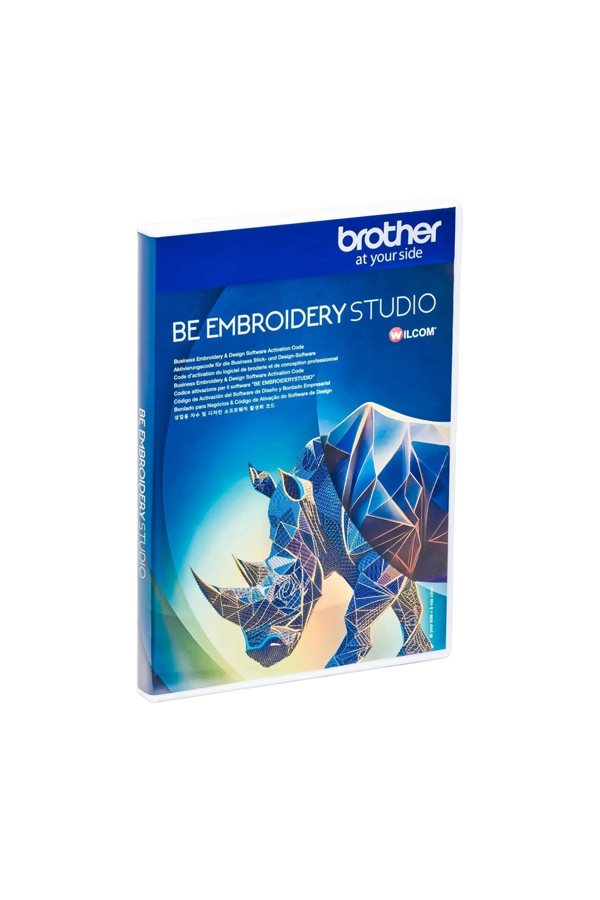 Brother BE Embroidery Studio (borduursoftware voor Windows-pc) in volledig productbeeld, vrijgesteld in Adobe Photoshop zonder schaduw