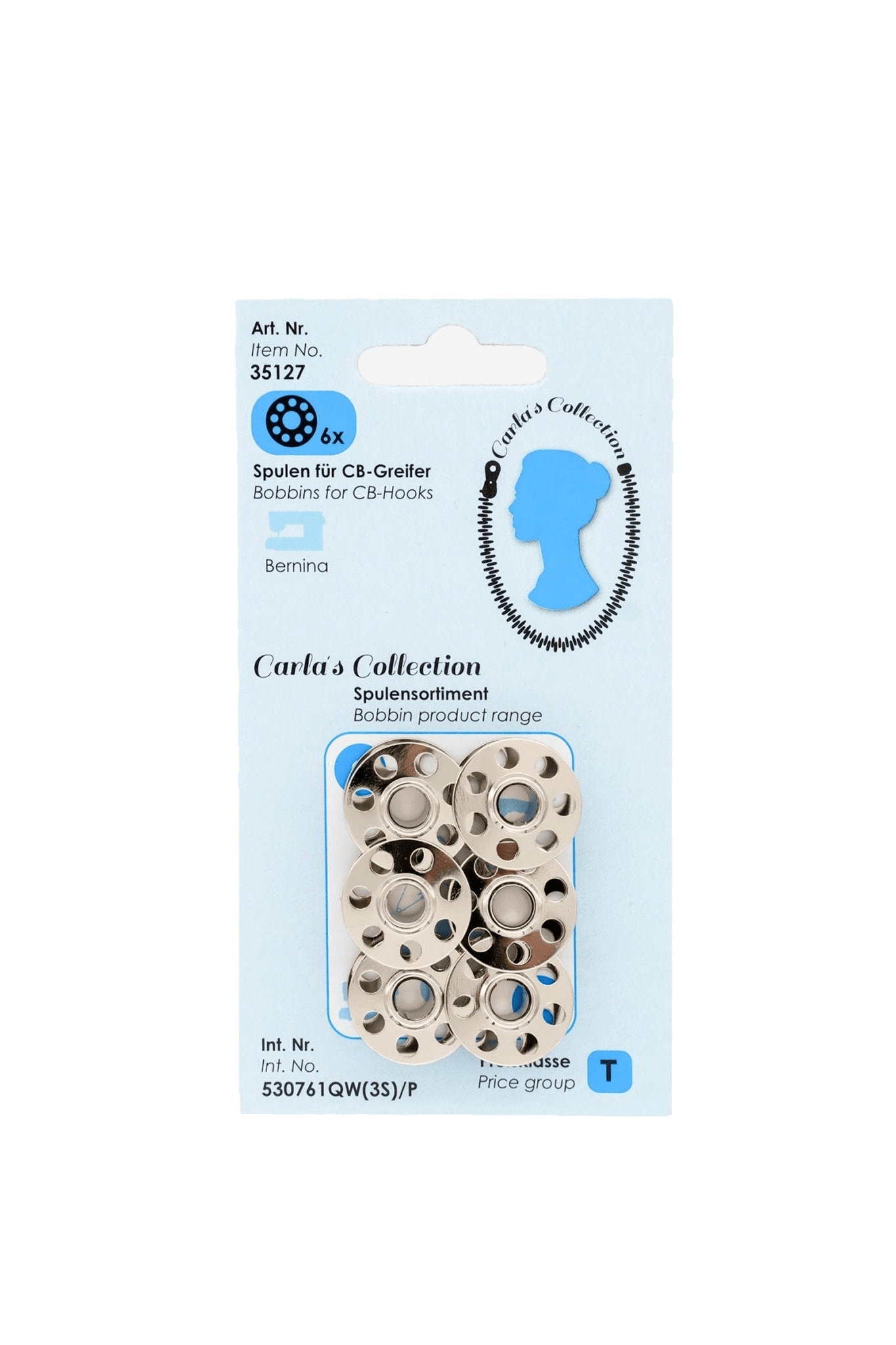 Carlas Collection Spulen für CB-Greifer von Bernina in Produktansicht
