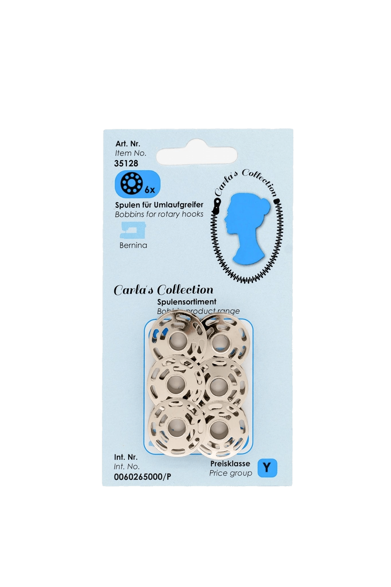 Carlas Collection Spulen für Umlaufgreifer für Bernina aus Metall in Produktansicht