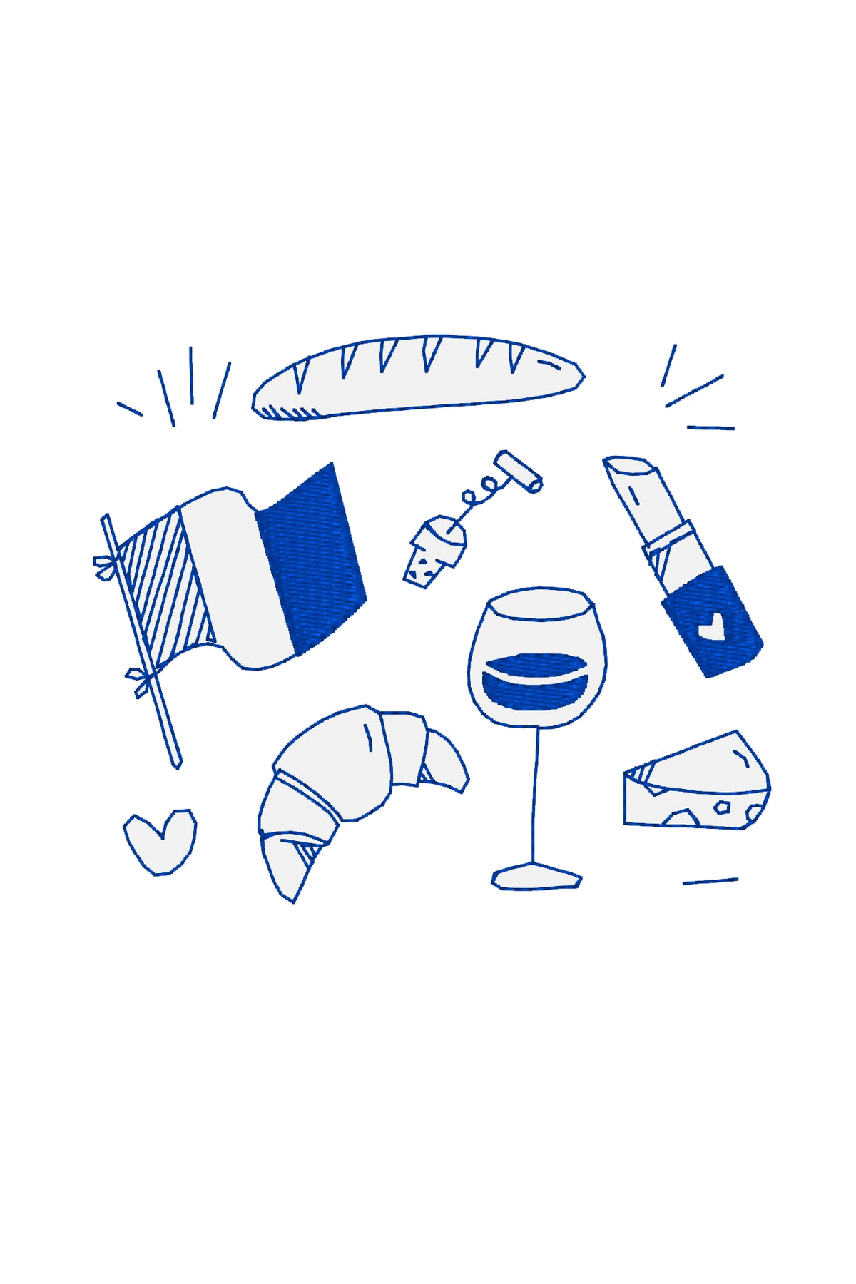 Doodle-borduurbestand ‘Frankrijk Essentials’ in het productoverzicht