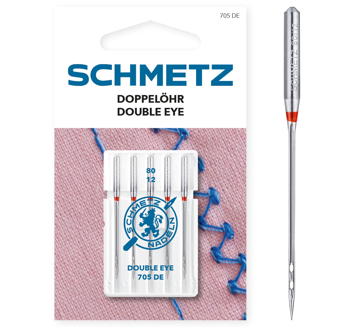 Schmetz Doppelöhr Stärke 80 / System 130/705 DE - Make ma!