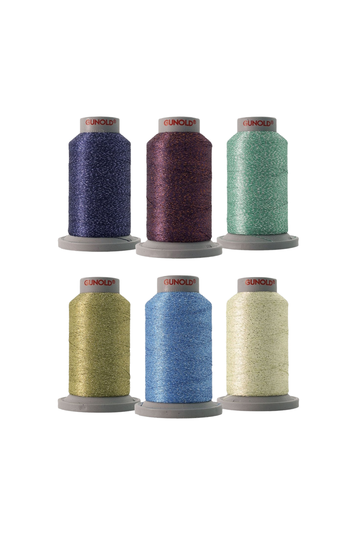 GUNOLD POLY SPARKLE Stickgarn-Set UNDER WATER mit sechs Garnkonen