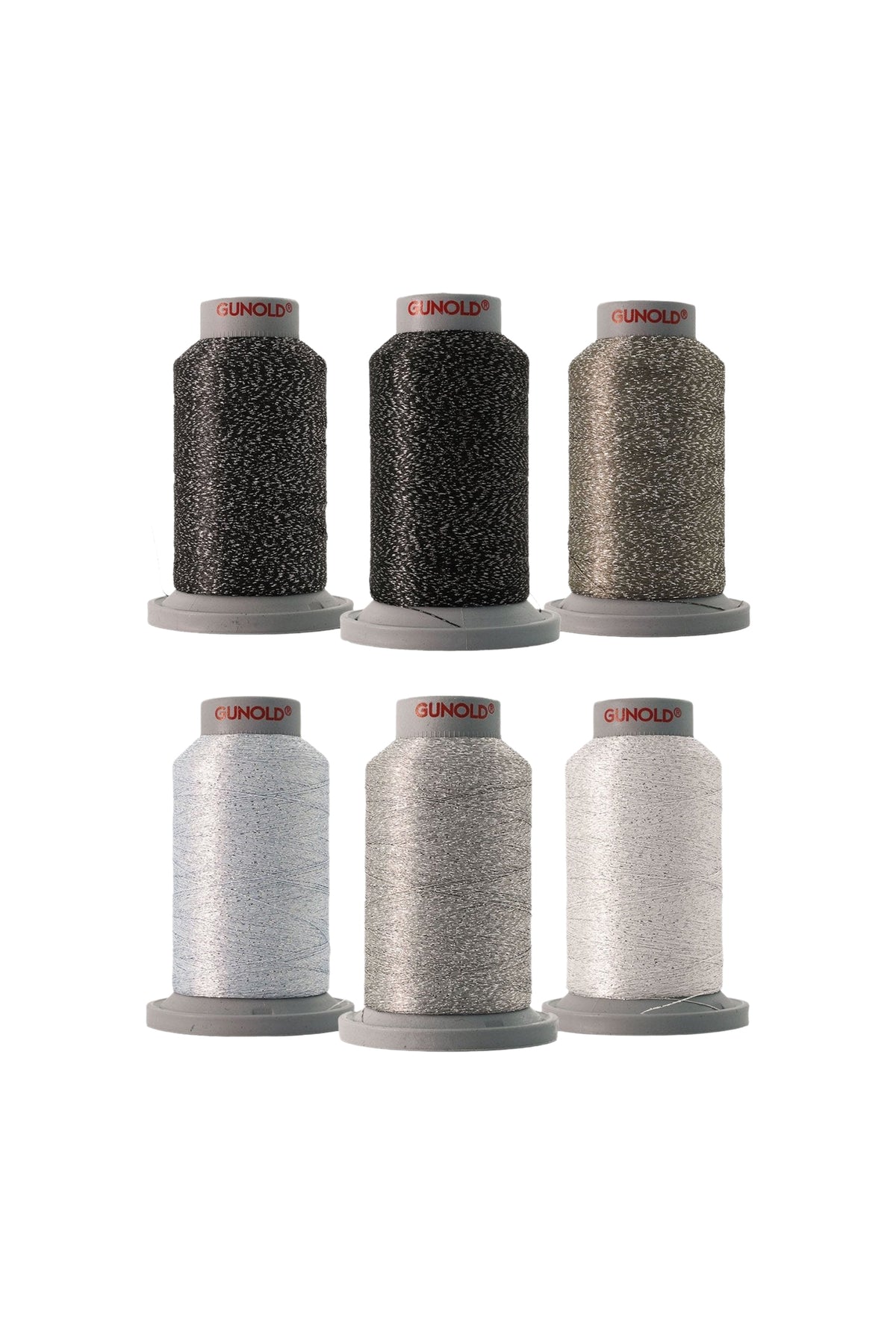 GUNOLD POLY SPARKLE : kit de fils à broder « Designer » comprenant six cônes de fil