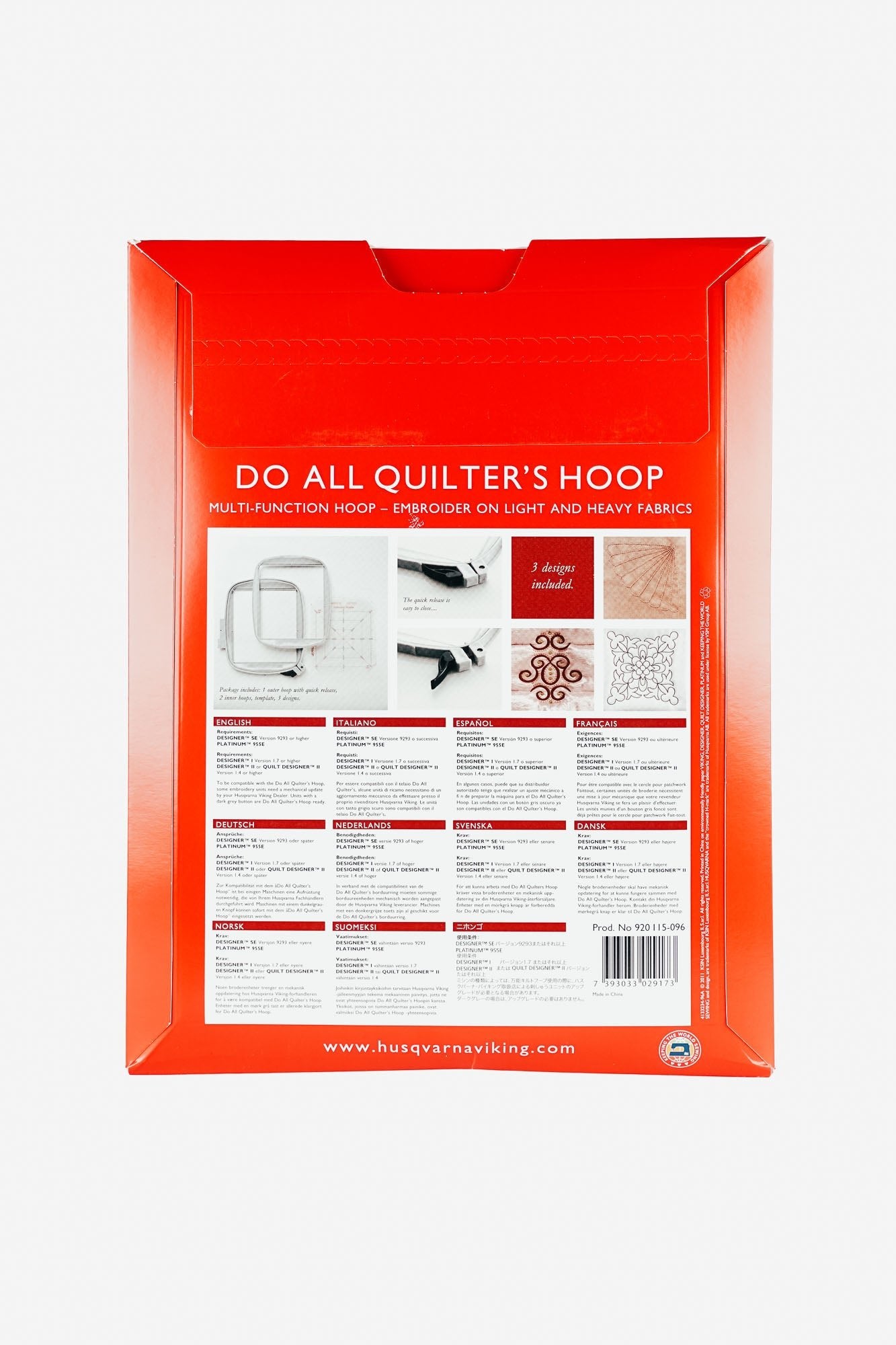 Husqvarna VIKING Do All Quilter's Hoop - Stickrahmen 150 x 150 mm - Make ma!