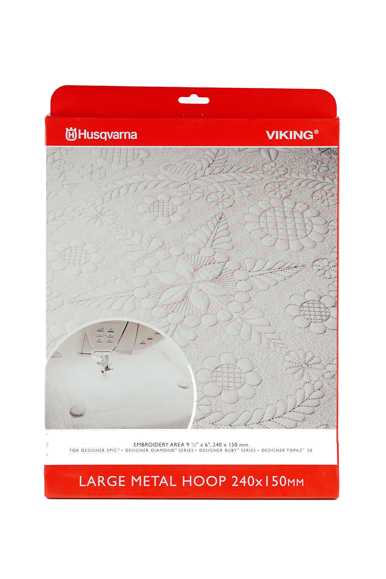 Husqvarna VIKING Großer Magnetstickrahmen 240 x 150 mm, vue du produit