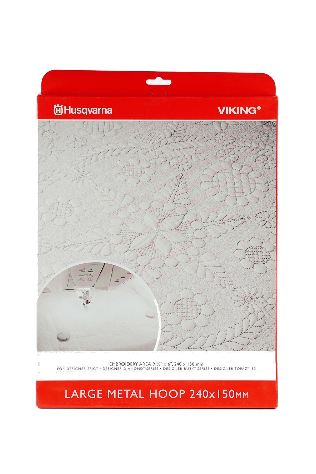 Husqvarna VIKING Großer Magnetstickrahmen 240 x 150 mm in Produktansicht