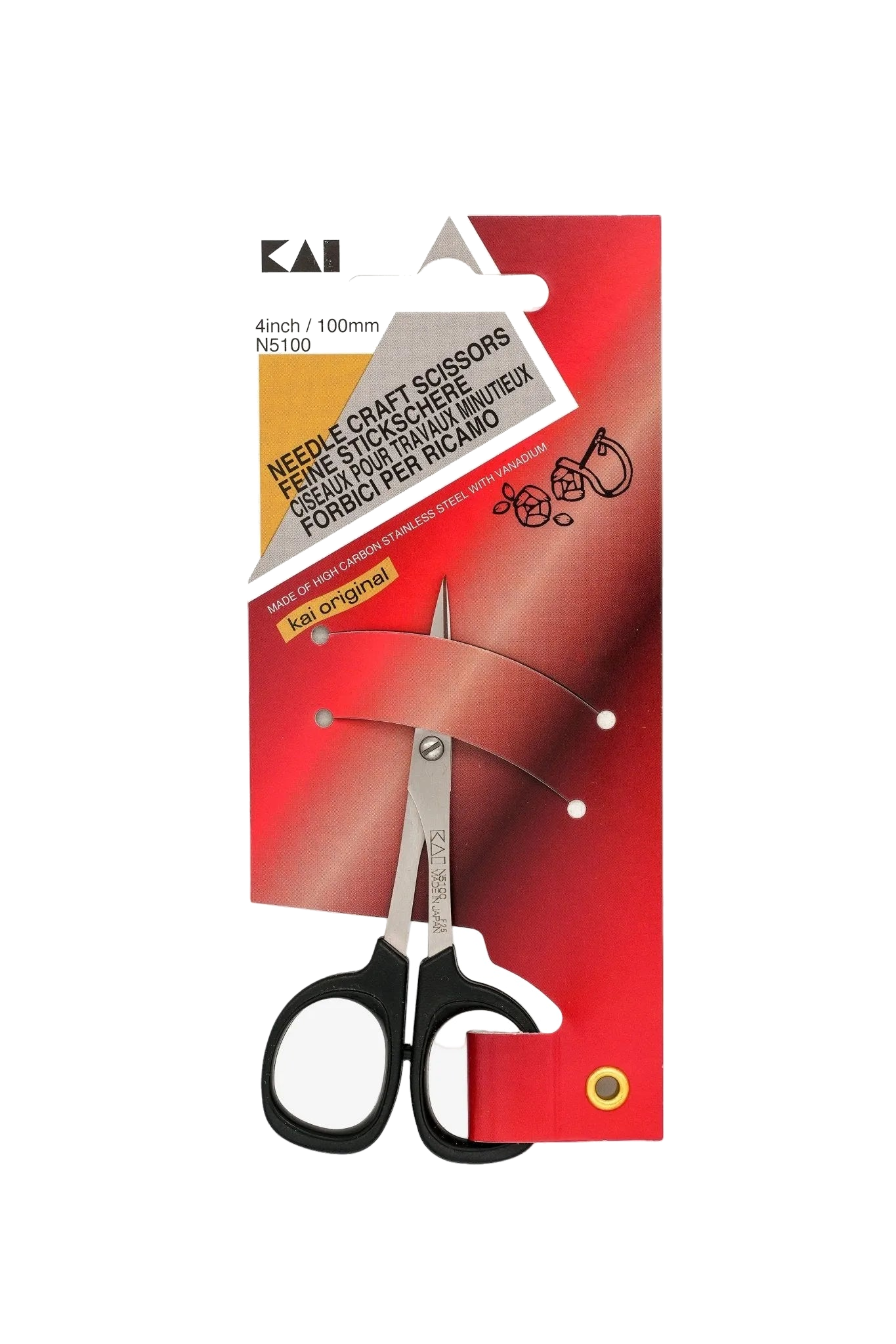 KAI Feine Stickschere N5100 (100mm) in Produktansicht