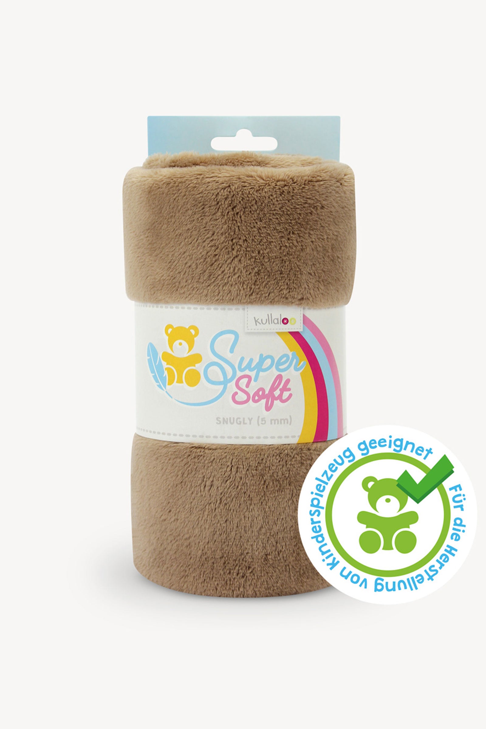 kullaloo Stoff Super Soft »SNUGLY« 5 mm in braun zum Nähen von Kuscheltieren und besonders weichen Applikationen / In the Hoop.