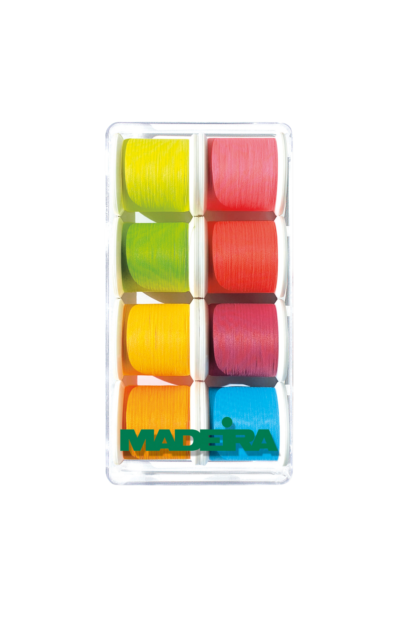 Madeira Frosted Matt 40 Garnbox mit acht extra matten Stickgarnen à 200 m in leuchtenden Farben
