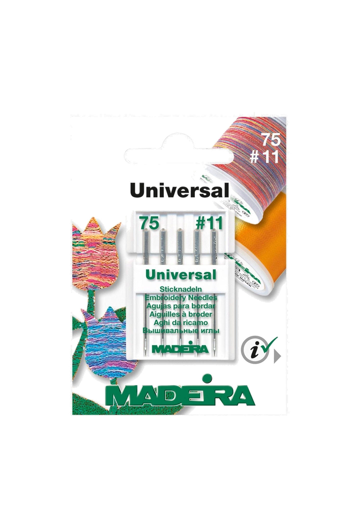 Madeira - Universal Sticknadeln - Stärke 75 - 130/705 H-E in Produktansicht