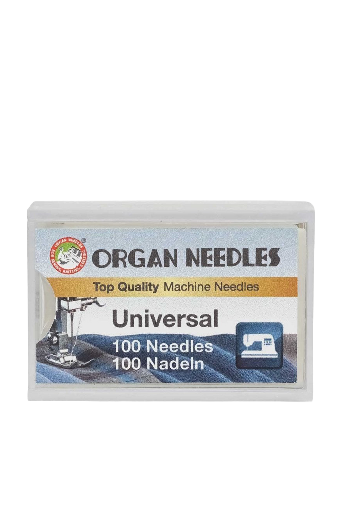 ORGAN Universal-Nadeln 80 – 100 Stück in vollständiger Produktansicht, in Adobe Photoshop freigestellt ohne Schatten