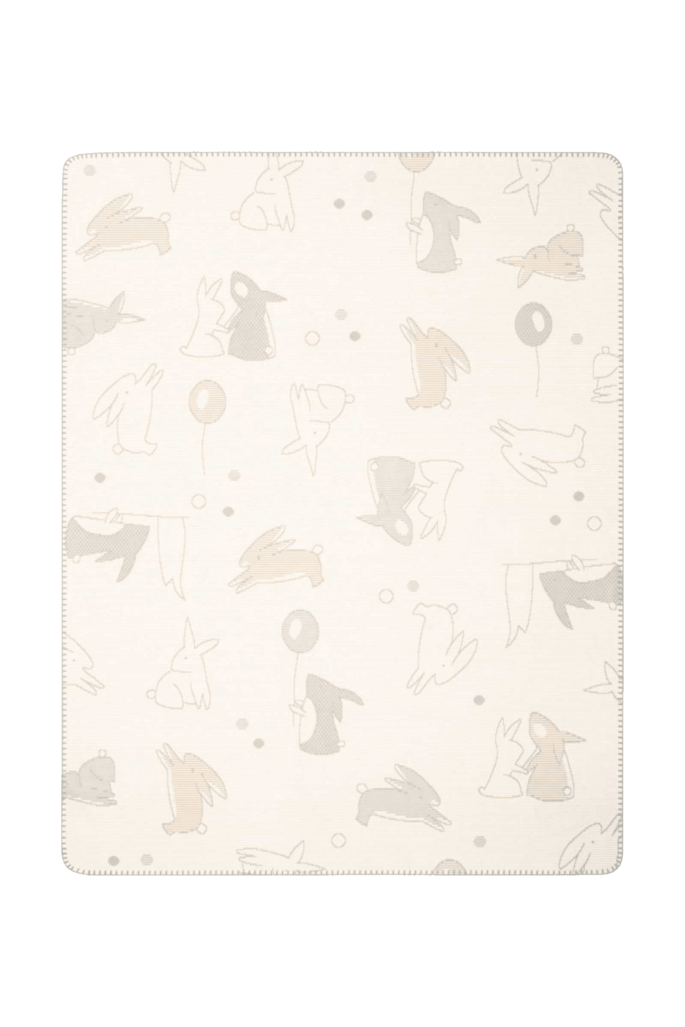 Personalisierte Babydecke Hasen - 75x100cm in product view