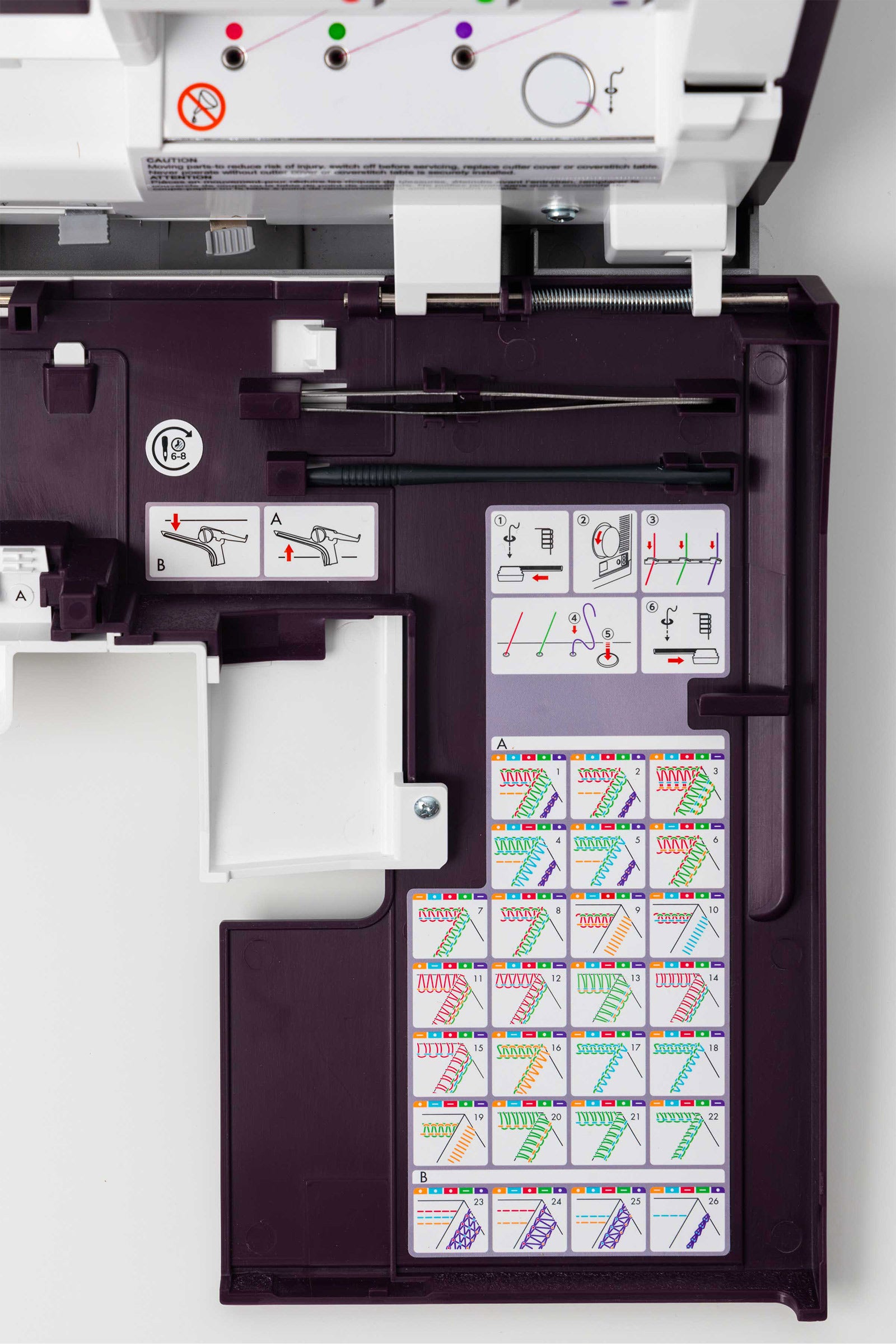 Stichübersicht der PFAFF admire air 7000 Overlock