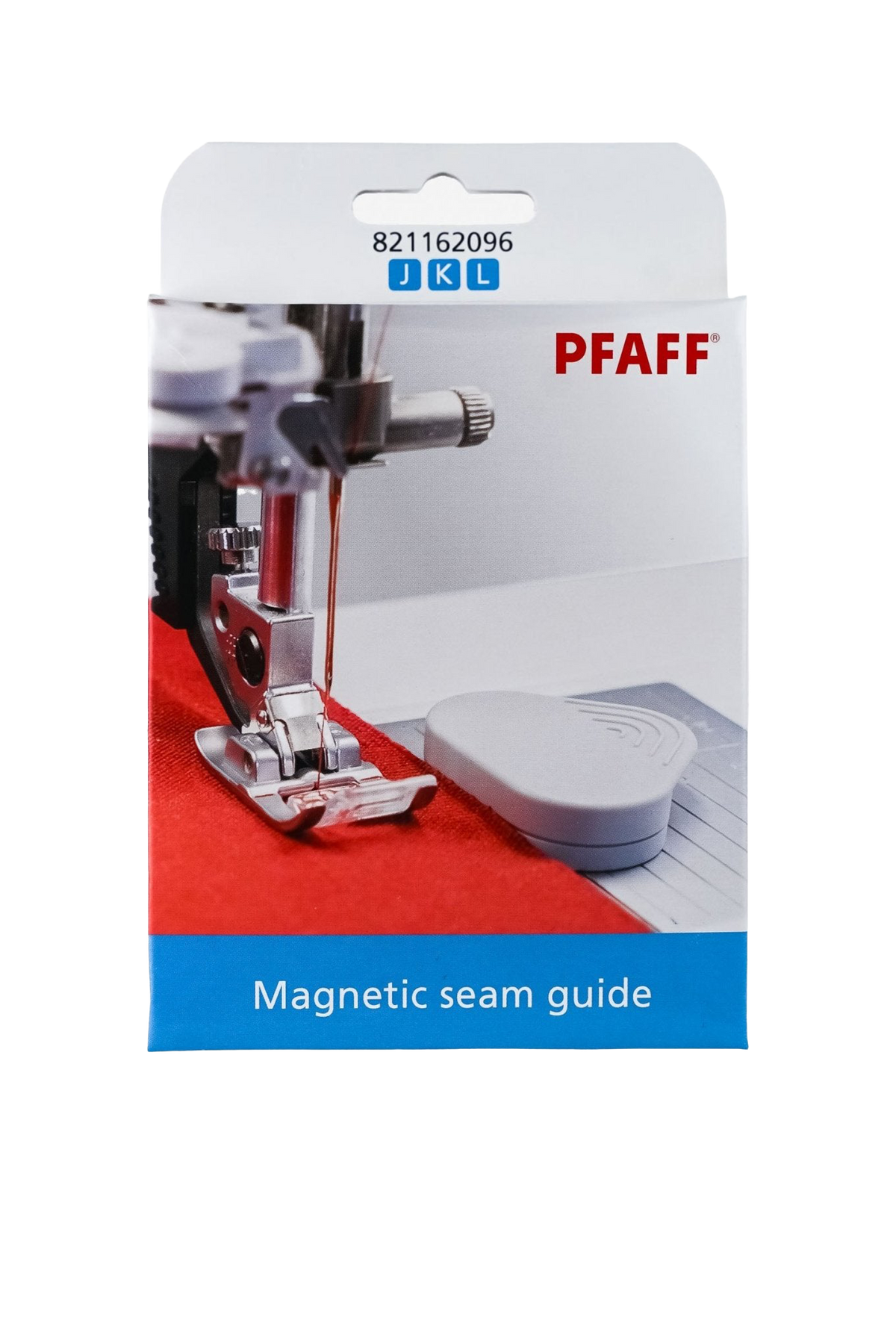 PFAFF Magnetische Kantenführung J K L in vollständiger Produktansicht, in Adobe Photoshop freigestellt ohne Schatten