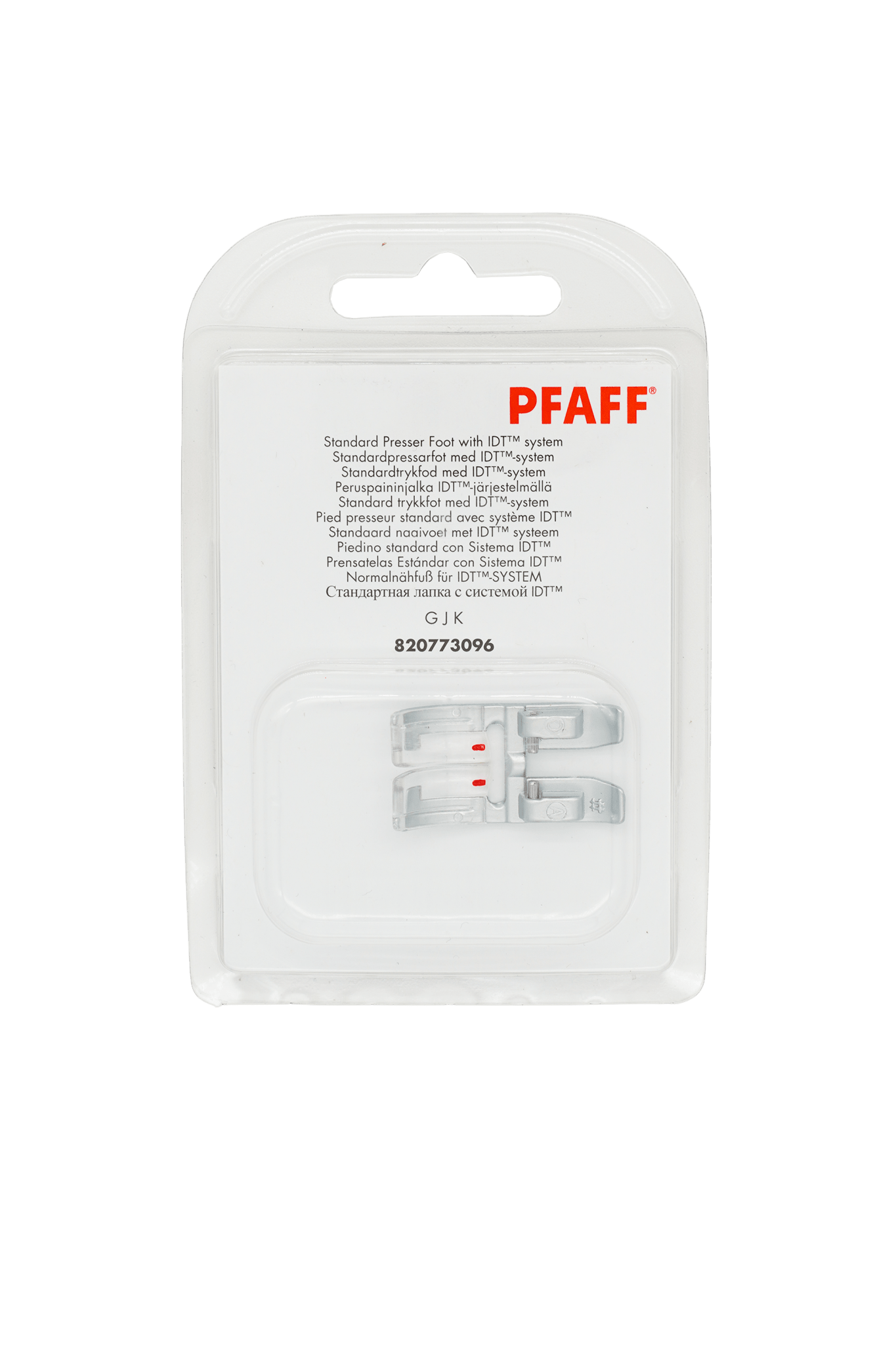 PFAFF Standardnähfuß 0A für IDT™-System J K L - Make ma!