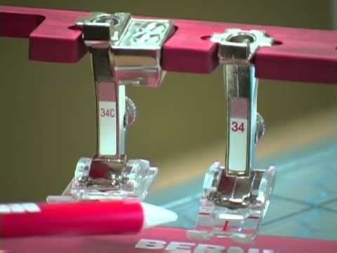 Video laden: Anwendung des BERNINA Rücktransportfußes #34D mit transparenter Sohle