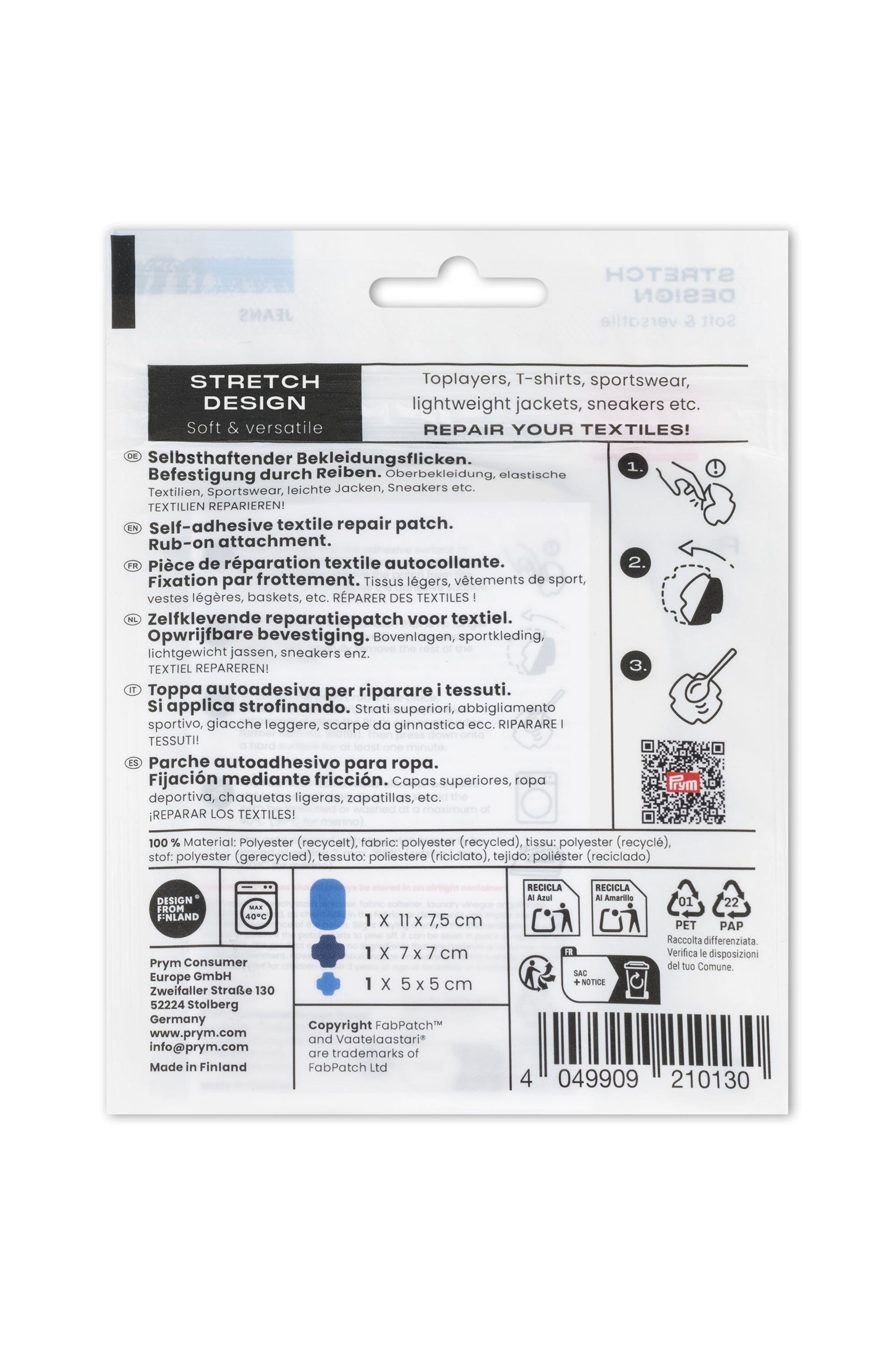 PRYM Rub-on Patch STRETCH Design