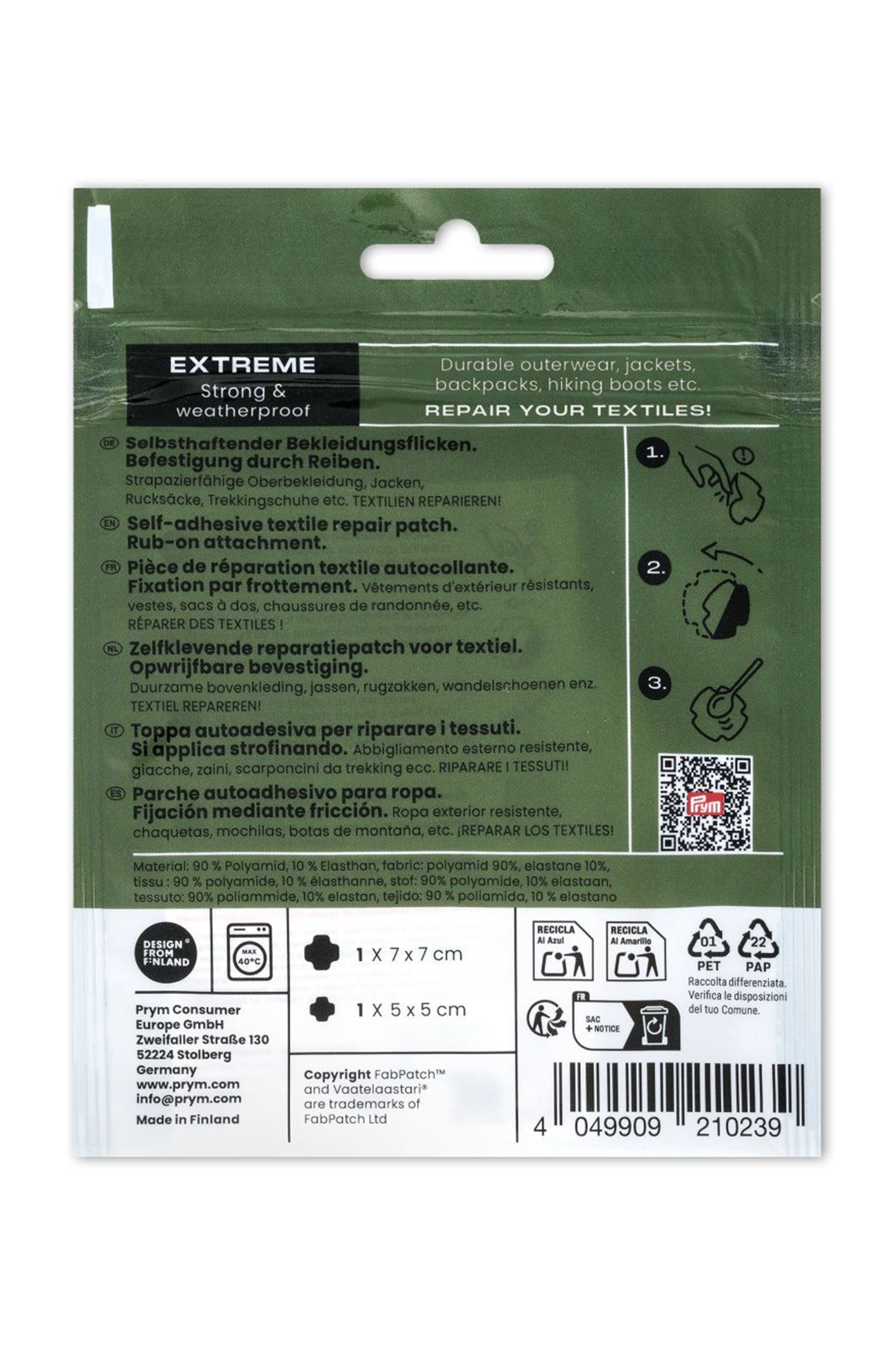 PRYM Rub-on Patch EXTREME
