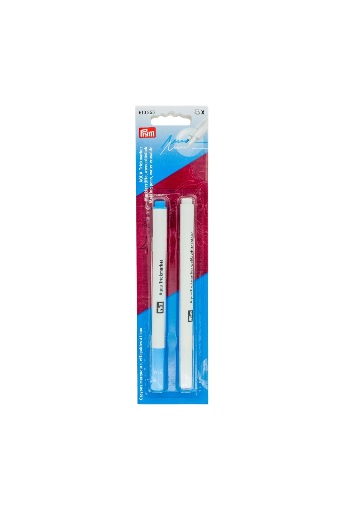 PRYM AQUA Trickmarker in Weiß und Türkis als 2er-Set in Originalverpackung