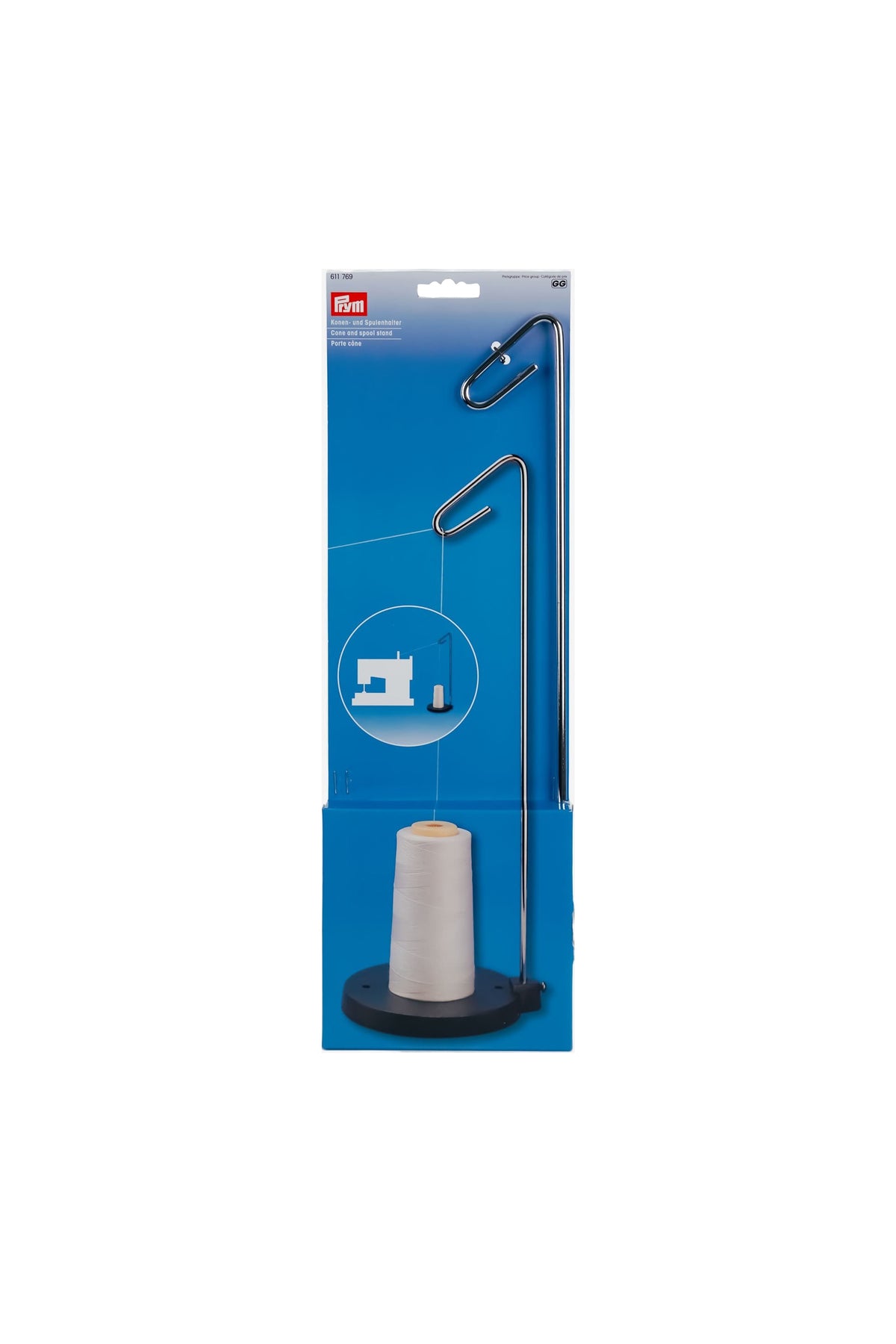PRYM Garnrollenhalter für Konen und Spulen in blauer Originalverpackung